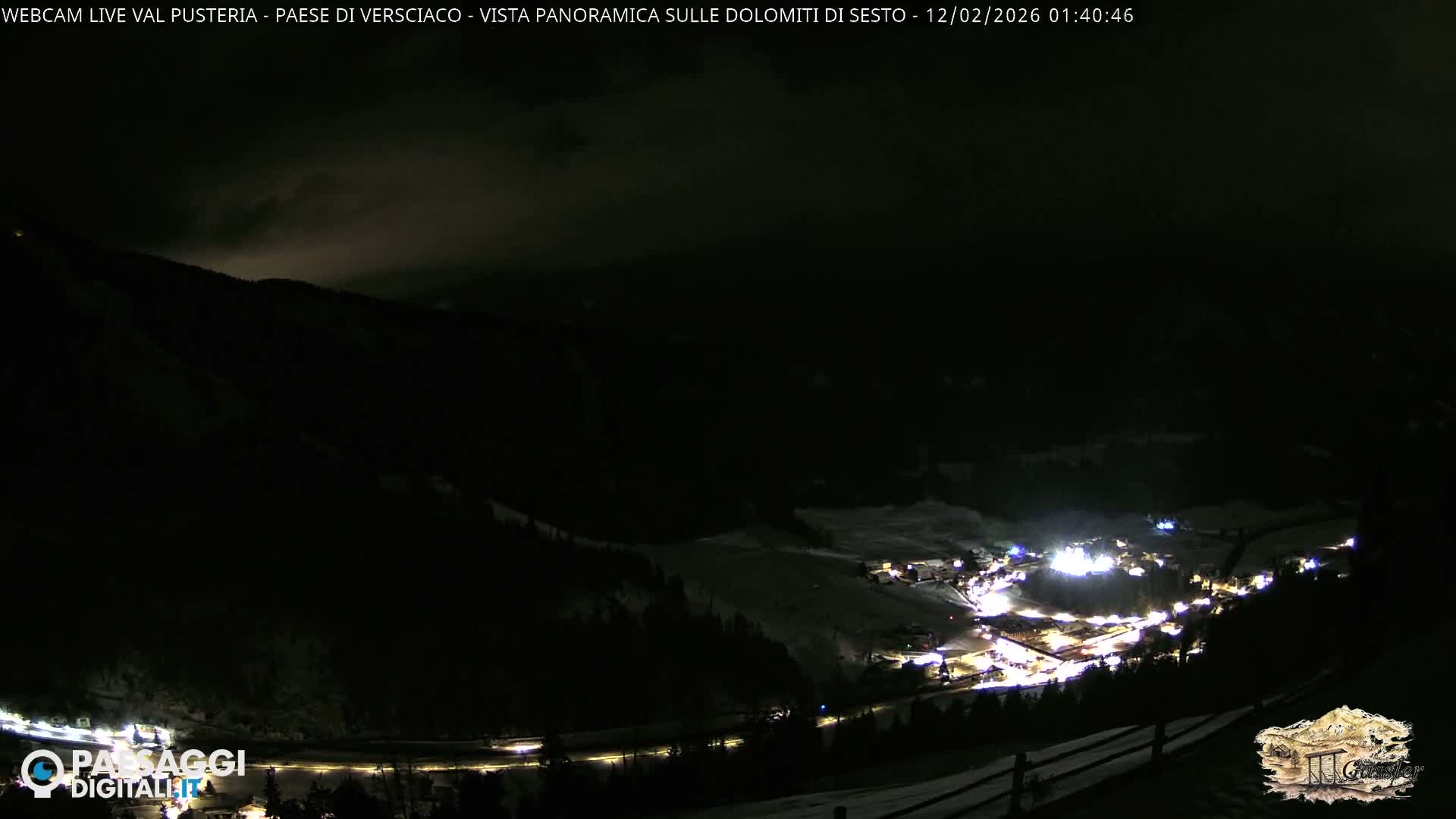 Val Pusteria (Puster Valley), Versciaco Vierschach Village & 3 Zinnen Dolomites Mountain View Live Cam - South Tyrol (Bolzano) , Trentino-South Tyrol (Trentino-Alto Adige/Südtirol), Italy