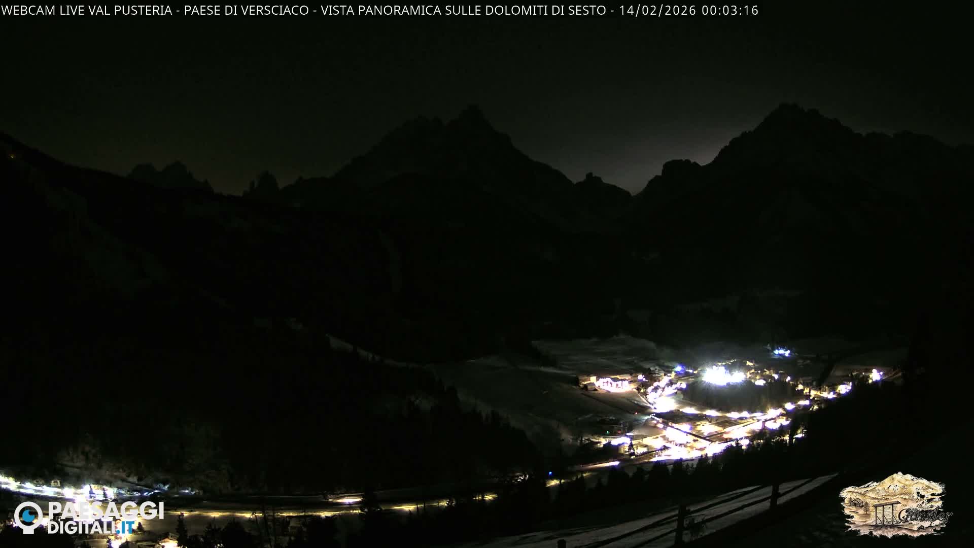 Val Pusteria (Puster Valley), Versciaco Vierschach Village & 3 Zinnen Dolomites Mountain View Live Cam - South Tyrol (Bolzano) , Trentino-South Tyrol (Trentino-Alto Adige/Südtirol), Italy