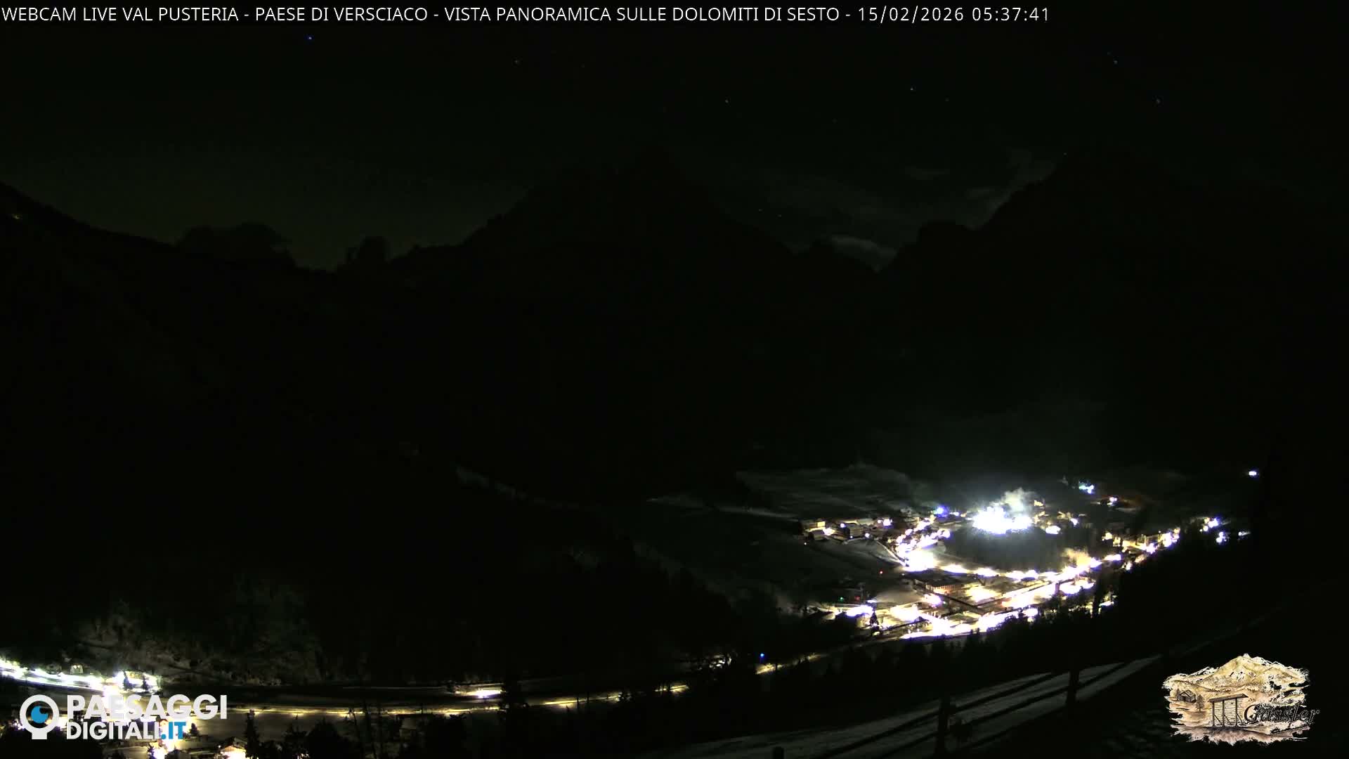 Val Pusteria (Puster Valley), Versciaco Vierschach Village & 3 Zinnen Dolomites Mountain View Live Cam - South Tyrol (Bolzano) , Trentino-South Tyrol (Trentino-Alto Adige/Südtirol), Italy