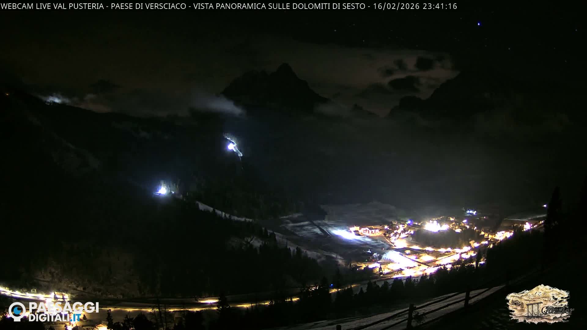Val Pusteria (Puster Valley), Versciaco Vierschach Village & 3 Zinnen Dolomites Mountain View Live Cam - South Tyrol (Bolzano) , Trentino-South Tyrol (Trentino-Alto Adige/Südtirol), Italy