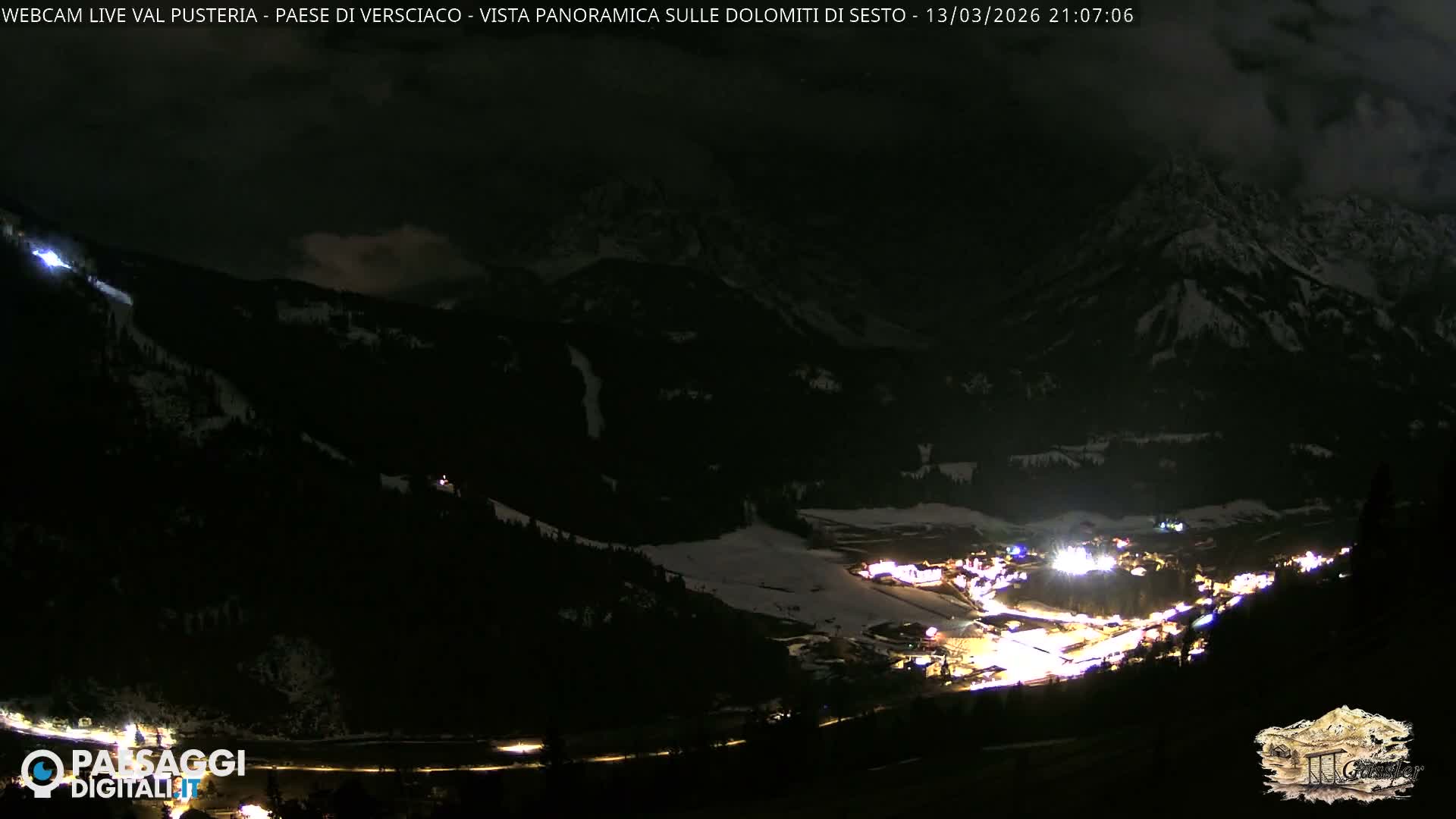 Val Pusteria (Puster Valley), Versciaco Vierschach Village & 3 Zinnen Dolomites Mountain View Live Cam - South Tyrol (Bolzano) , Trentino-South Tyrol (Trentino-Alto Adige/Südtirol), Italy