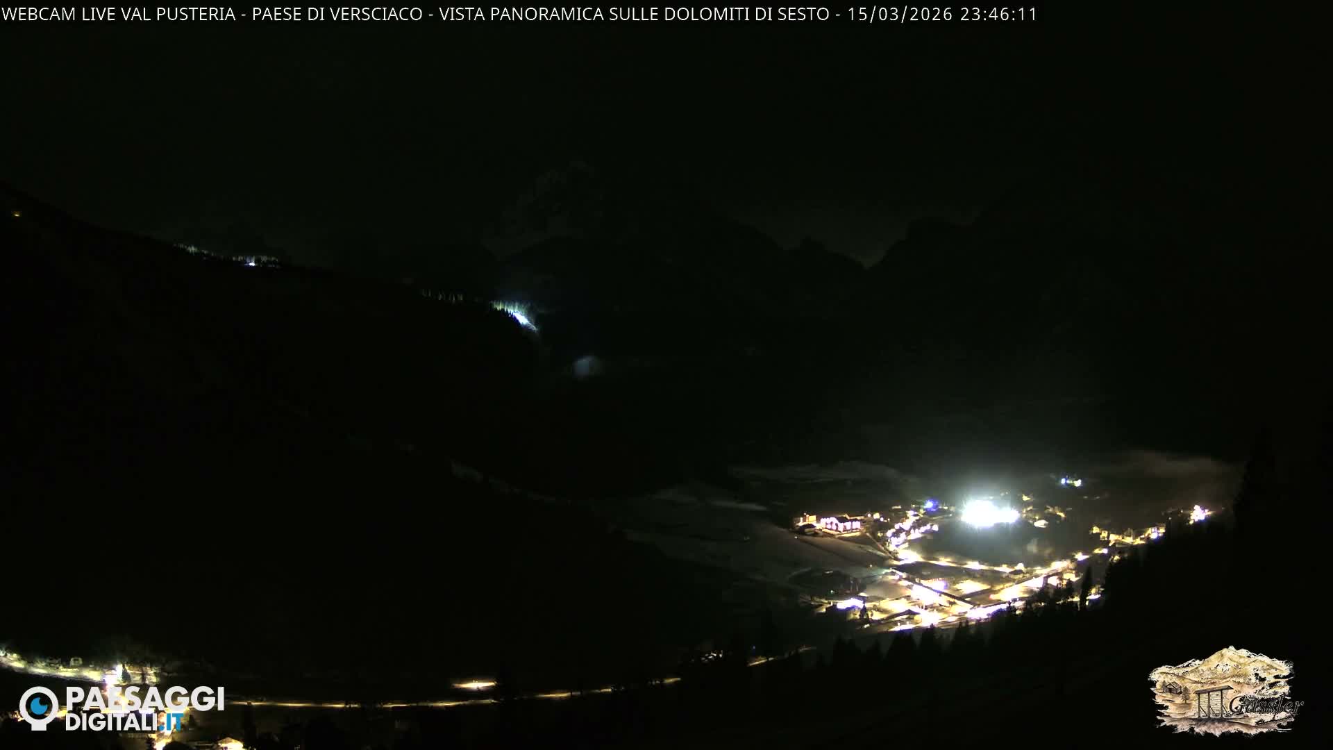 Val Pusteria (Puster Valley), Versciaco Vierschach Village & 3 Zinnen Dolomites Mountain View Live Cam - South Tyrol (Bolzano) , Trentino-South Tyrol (Trentino-Alto Adige/Südtirol), Italy