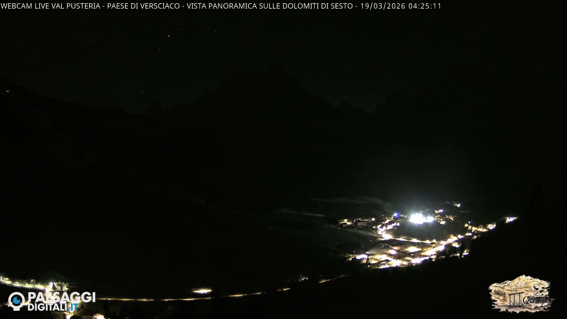 Val Pusteria (Puster Valley), Versciaco Vierschach Village & 3 Zinnen Dolomites Mountain View Live Cam - South Tyrol (Bolzano) , Trentino-South Tyrol (Trentino-Alto Adige/Südtirol), Italy