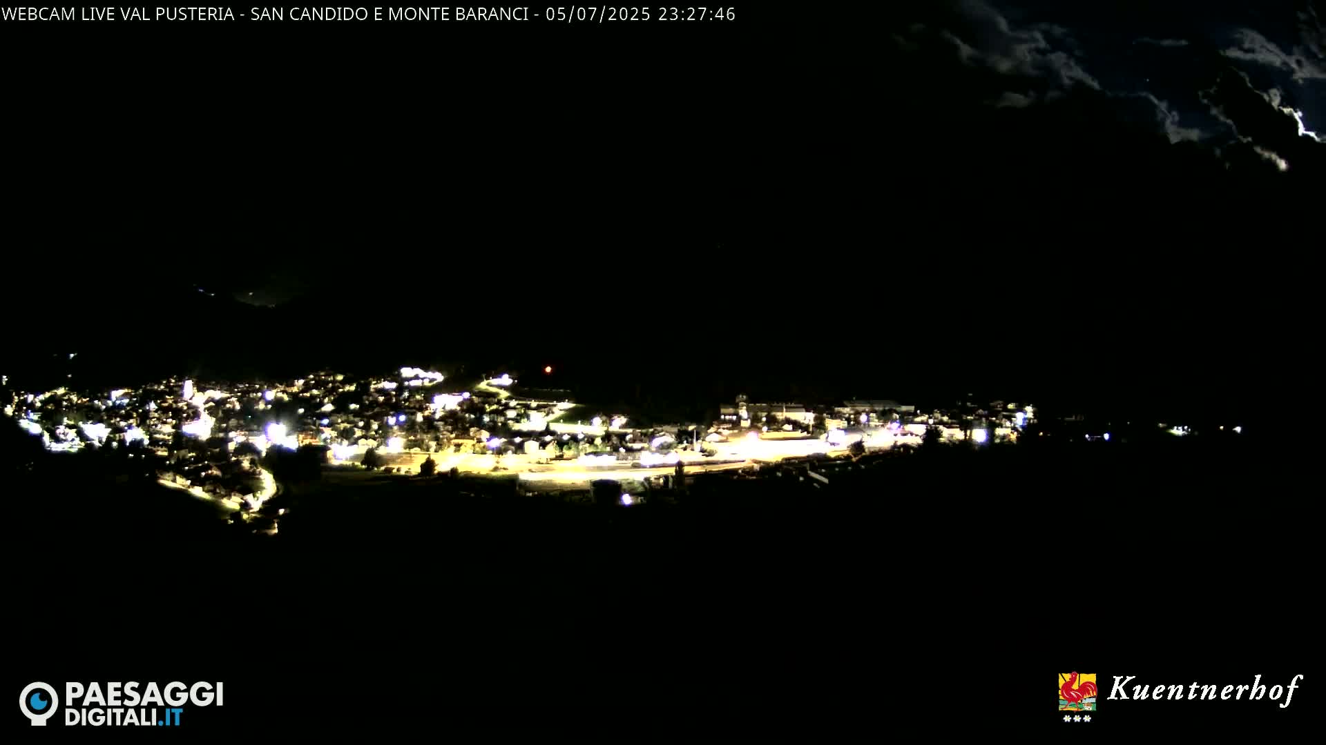 Val Pusteria (Puster Valley), San Candido (Innichen) Village & Monte Baranci Mount View Live Cam - South Tyrol (Bolzano) , Trentino-South Tyrol (Trentino-Alto Adige/Südtirol), Italy
