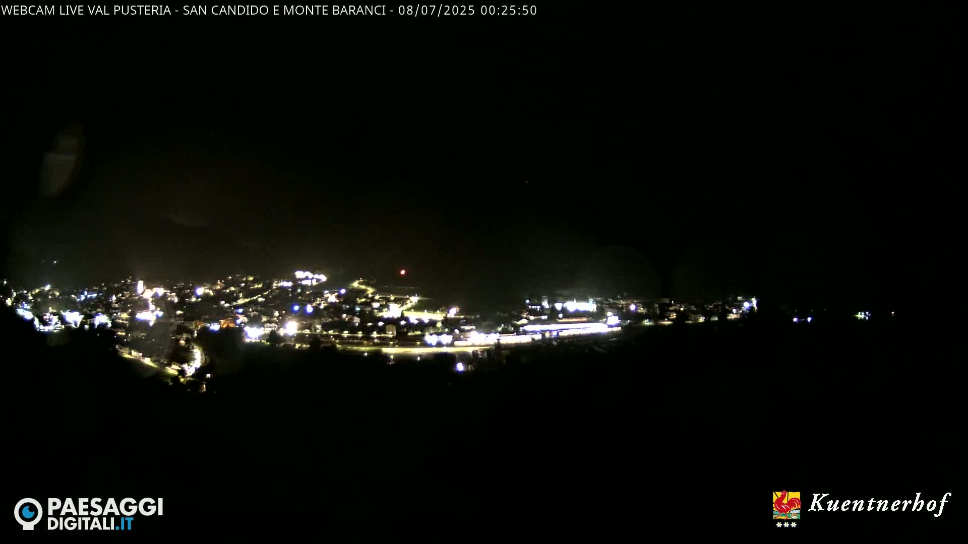 Val Pusteria (Puster Valley), San Candido (Innichen) Village & Monte Baranci Mount View Live Cam - South Tyrol (Bolzano) , Trentino-South Tyrol (Trentino-Alto Adige/Südtirol), Italy