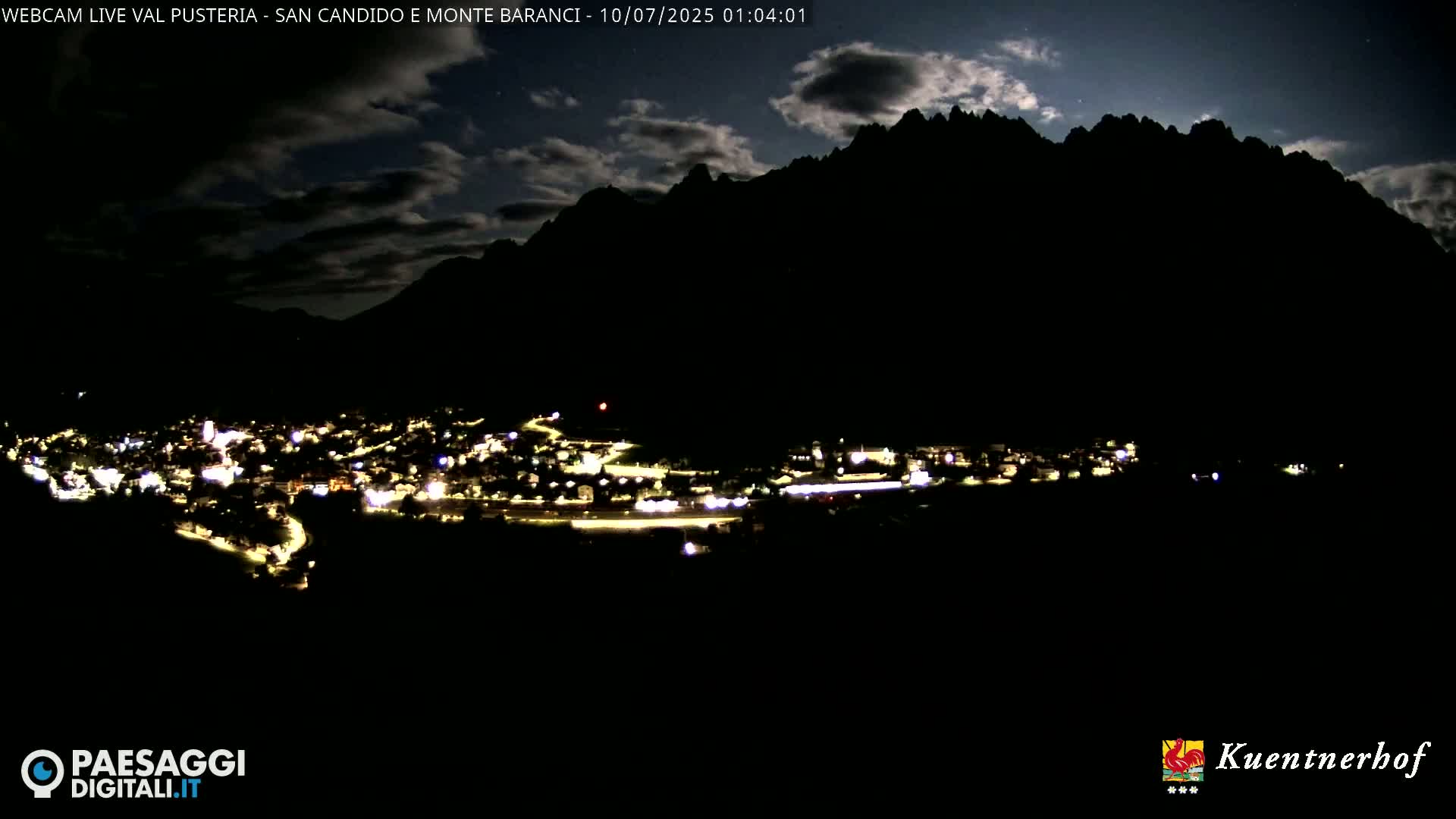 Val Pusteria (Puster Valley), San Candido (Innichen) Village & Monte Baranci Mount View Live Cam - South Tyrol (Bolzano) , Trentino-South Tyrol (Trentino-Alto Adige/Südtirol), Italy