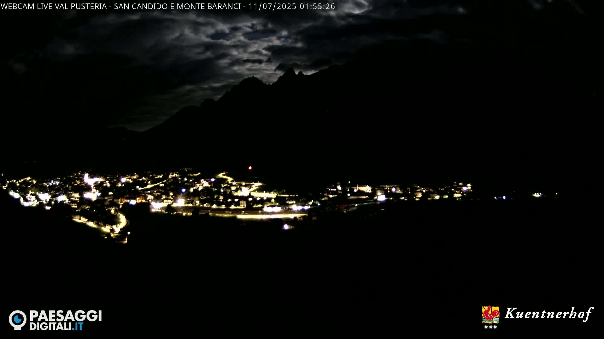 Val Pusteria (Puster Valley), San Candido (Innichen) Village & Monte Baranci Mount View Live Cam - South Tyrol (Bolzano) , Trentino-South Tyrol (Trentino-Alto Adige/Südtirol), Italy