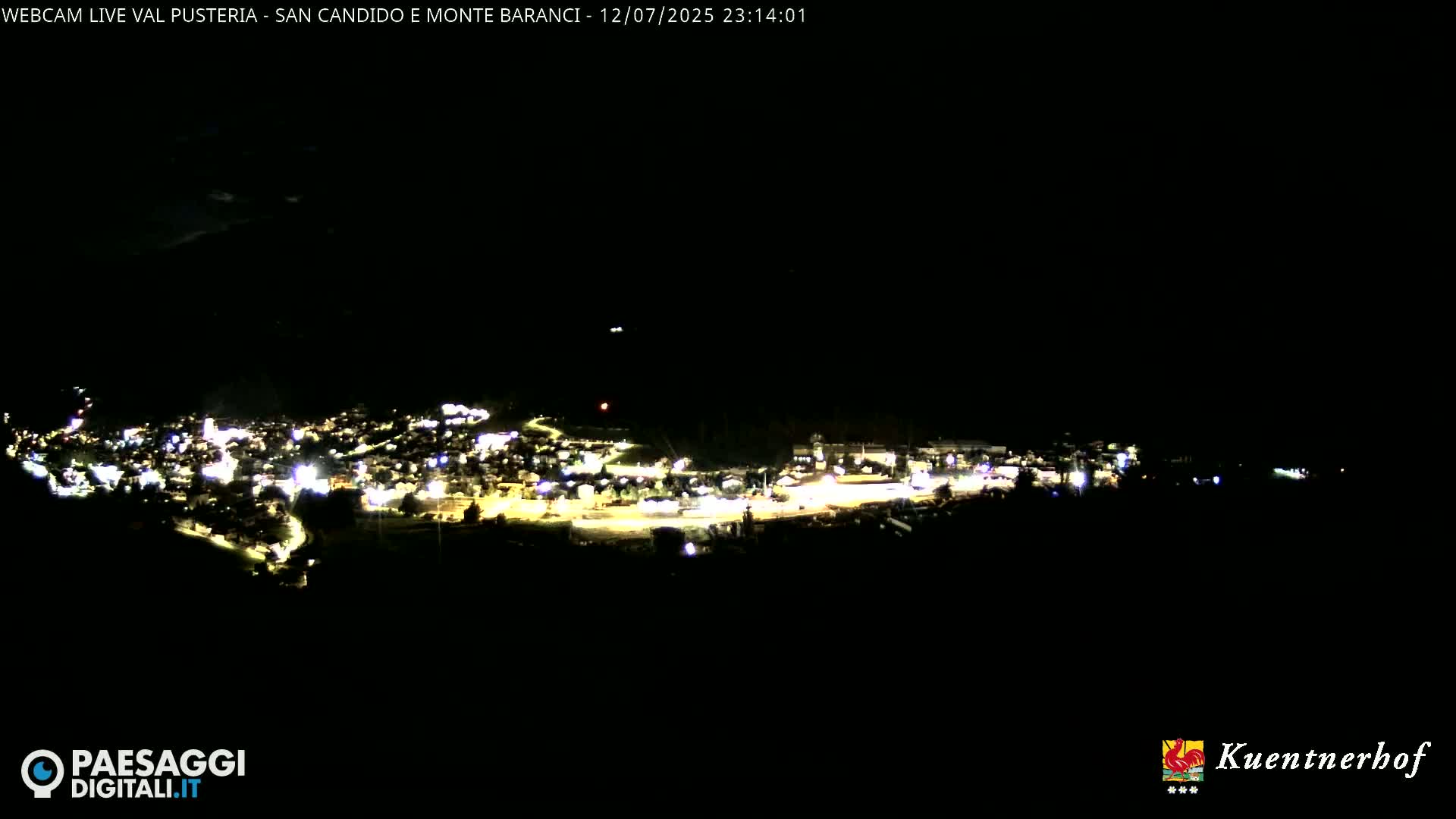 Val Pusteria (Puster Valley), San Candido (Innichen) Village & Monte Baranci Mount View Live Cam - South Tyrol (Bolzano) , Trentino-South Tyrol (Trentino-Alto Adige/Südtirol), Italy