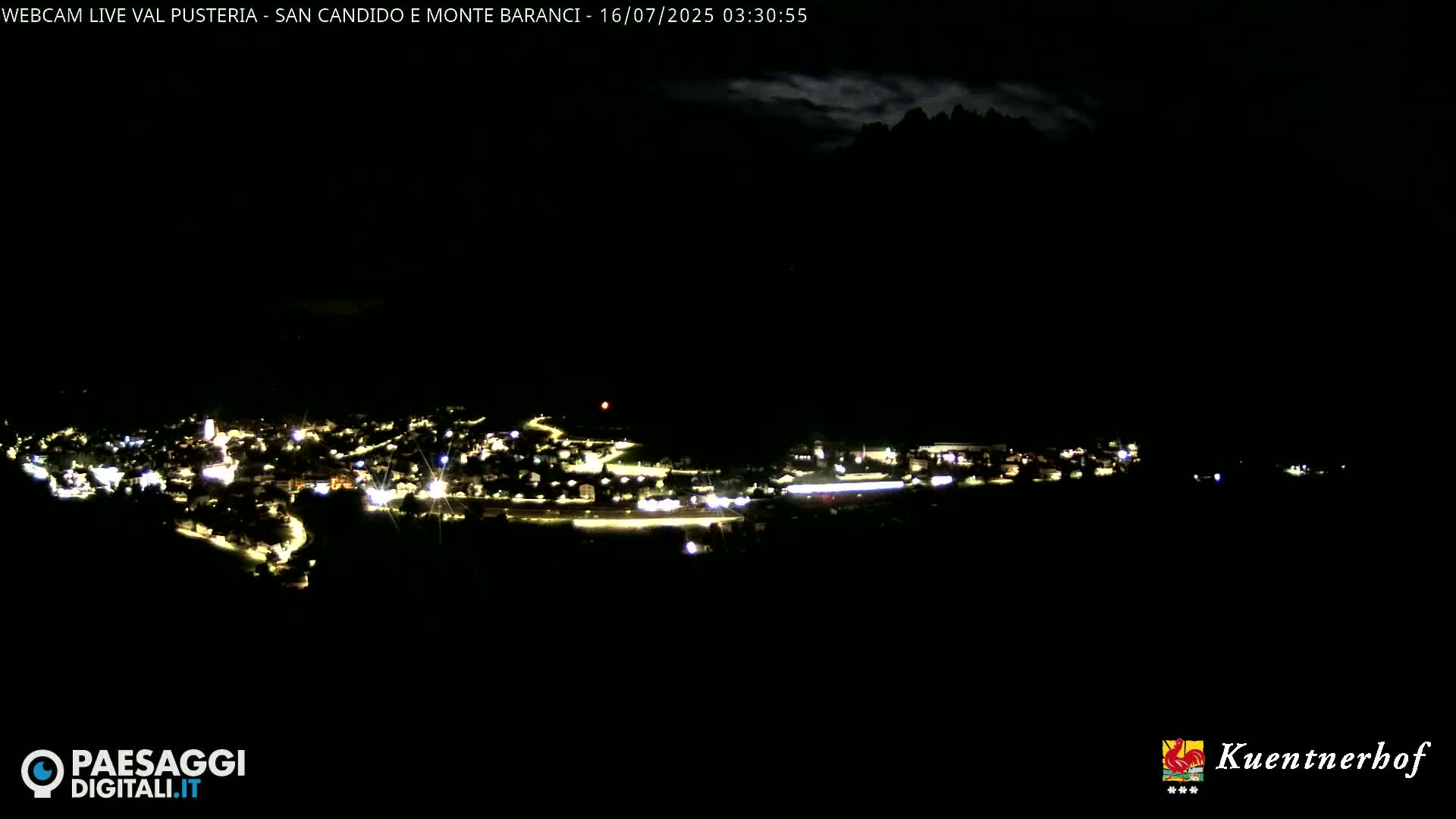 Val Pusteria (Puster Valley), San Candido (Innichen) Village & Monte Baranci Mount View Live Cam - South Tyrol (Bolzano) , Trentino-South Tyrol (Trentino-Alto Adige/Südtirol), Italy