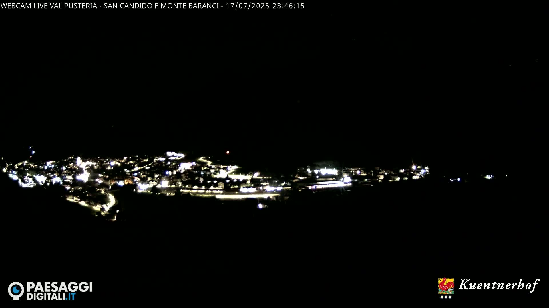 Val Pusteria (Puster Valley), San Candido (Innichen) Village & Monte Baranci Mount View Live Cam - South Tyrol (Bolzano) , Trentino-South Tyrol (Trentino-Alto Adige/Südtirol), Italy