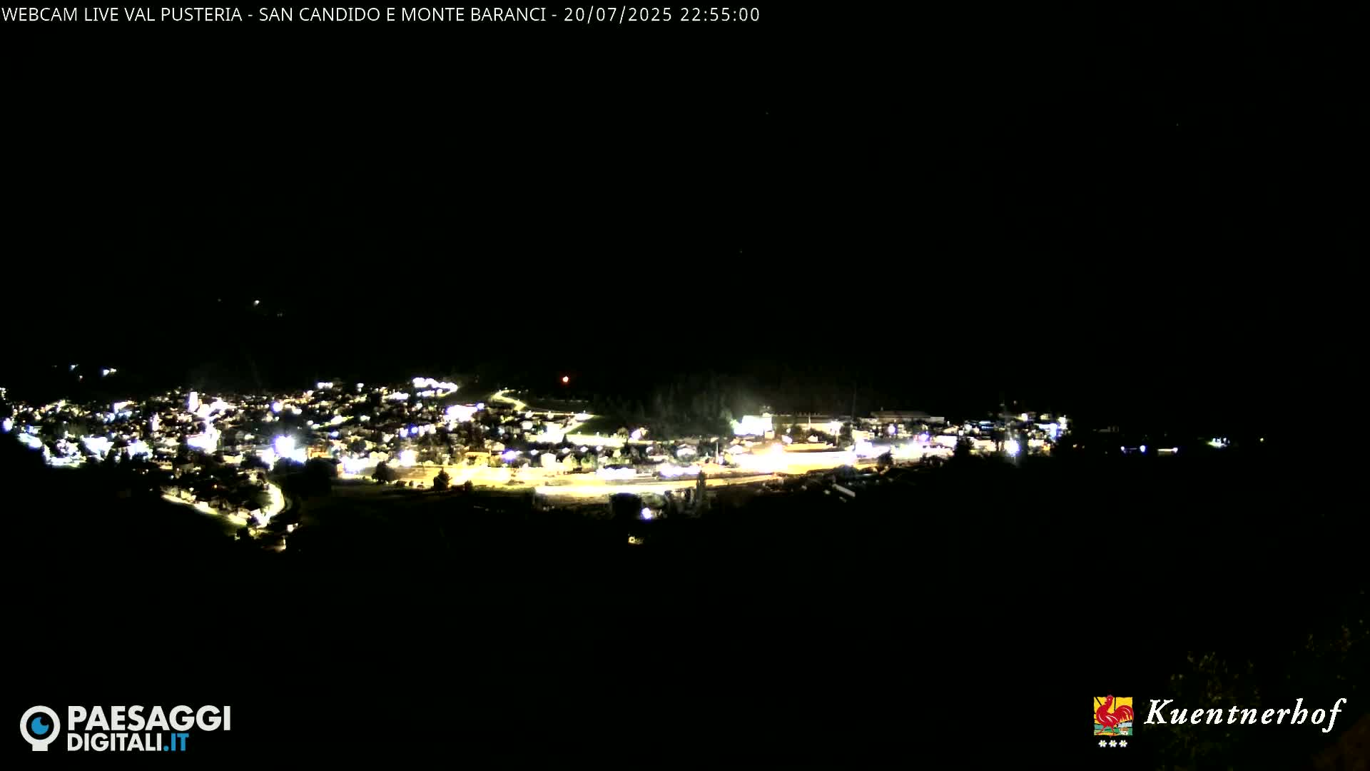 Val Pusteria (Puster Valley), San Candido (Innichen) Village & Monte Baranci Mount View Live Cam - South Tyrol (Bolzano) , Trentino-South Tyrol (Trentino-Alto Adige/Südtirol), Italy