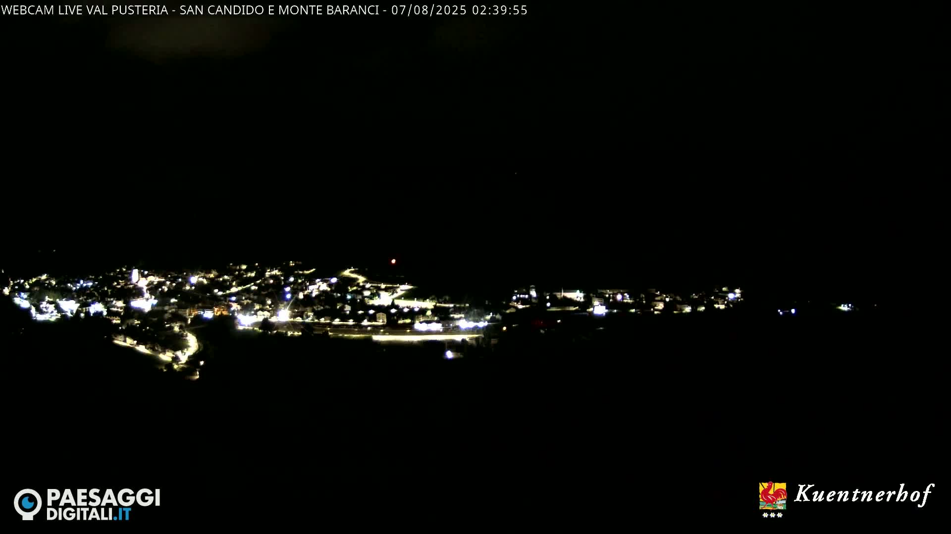 Val Pusteria (Puster Valley), San Candido (Innichen) Village & Monte Baranci Mount View Live Cam - South Tyrol (Bolzano) , Trentino-South Tyrol (Trentino-Alto Adige/Südtirol), Italy