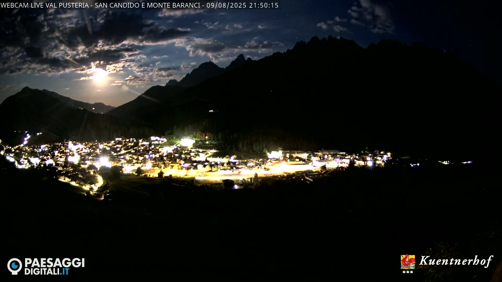 Val Pusteria (Puster Valley), San Candido (Innichen) Village & Monte Baranci Mount View Live Cam - South Tyrol (Bolzano) , Trentino-South Tyrol (Trentino-Alto Adige/Südtirol), Italy