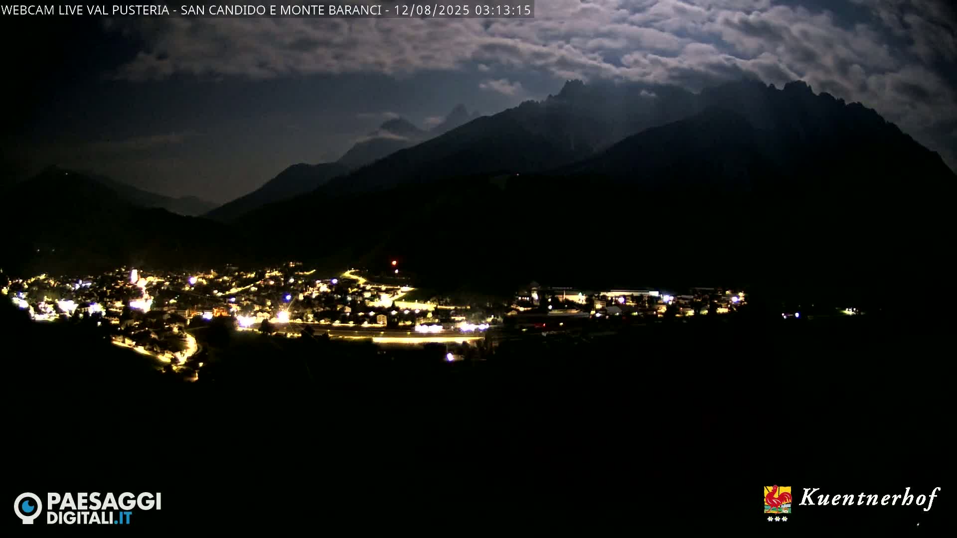 Val Pusteria (Puster Valley), San Candido (Innichen) Village & Monte Baranci Mount View Live Cam - South Tyrol (Bolzano) , Trentino-South Tyrol (Trentino-Alto Adige/Südtirol), Italy