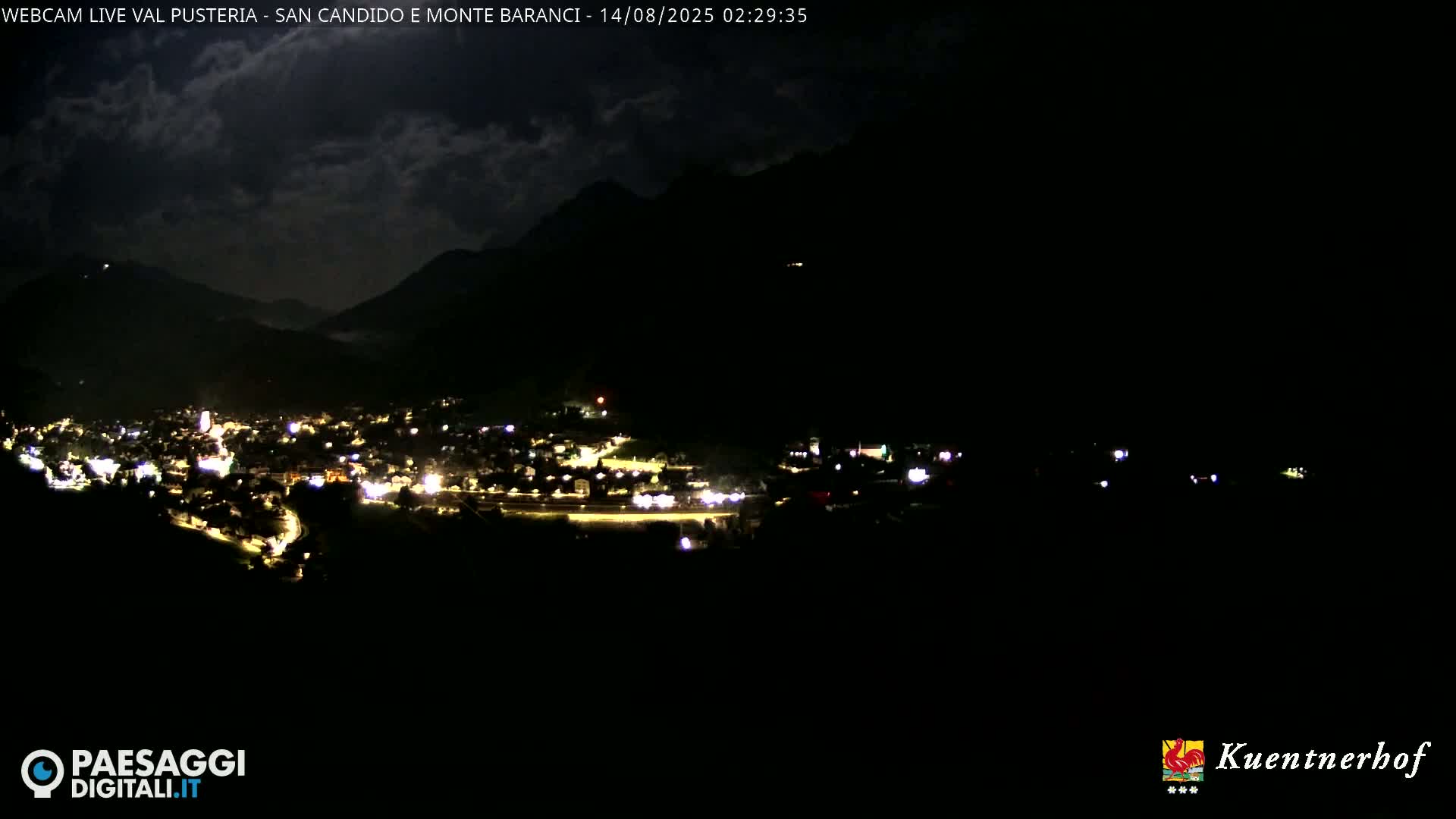 Val Pusteria (Puster Valley), San Candido (Innichen) Village & Monte Baranci Mount View Live Cam - South Tyrol (Bolzano) , Trentino-South Tyrol (Trentino-Alto Adige/Südtirol), Italy