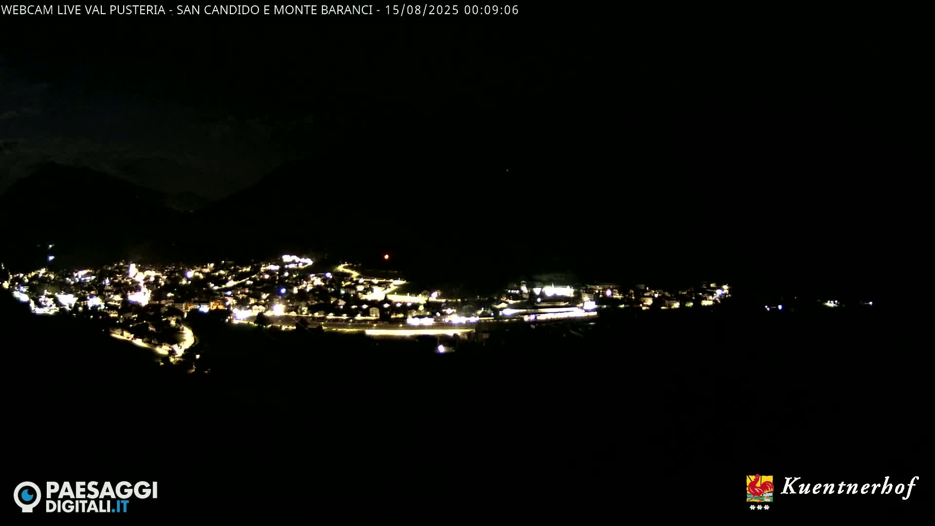 Val Pusteria (Puster Valley), San Candido (Innichen) Village & Monte Baranci Mount View Live Cam - South Tyrol (Bolzano) , Trentino-South Tyrol (Trentino-Alto Adige/Südtirol), Italy