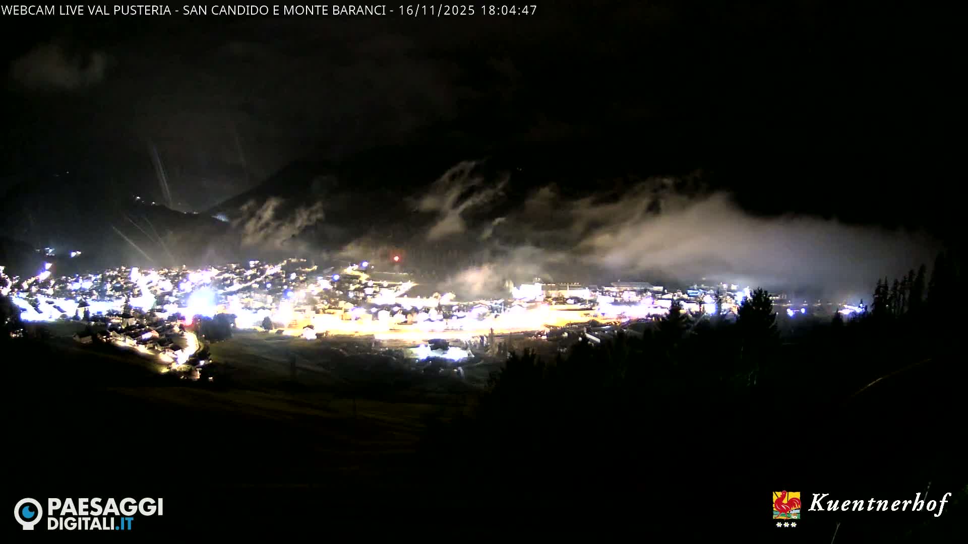 Val Pusteria (Puster Valley), San Candido (Innichen) Village & Monte Baranci Mount View Live Cam - South Tyrol (Bolzano) , Trentino-South Tyrol (Trentino-Alto Adige/Südtirol), Italy