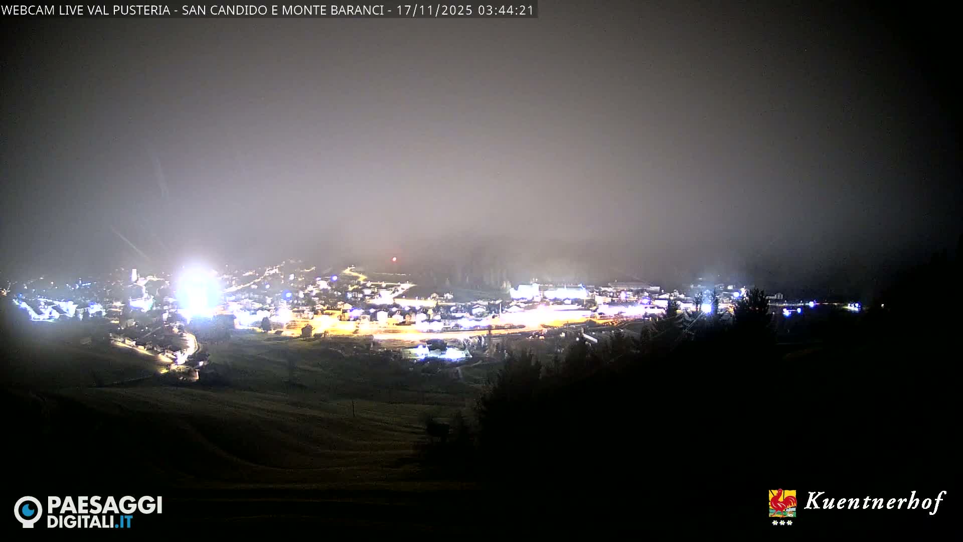 Val Pusteria (Puster Valley), San Candido (Innichen) Village & Monte Baranci Mount View Live Cam - South Tyrol (Bolzano) , Trentino-South Tyrol (Trentino-Alto Adige/Südtirol), Italy