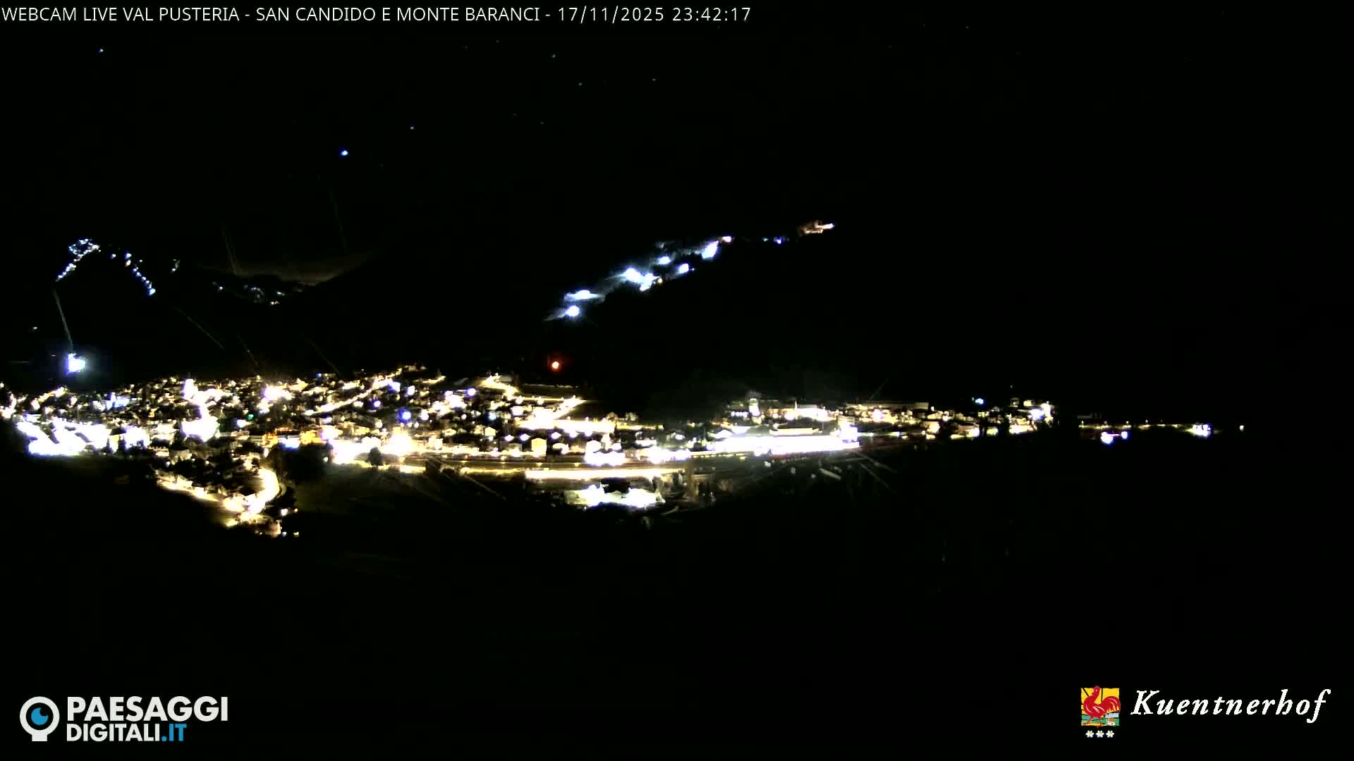 Val Pusteria (Puster Valley), San Candido (Innichen) Village & Monte Baranci Mount View Live Cam - South Tyrol (Bolzano) , Trentino-South Tyrol (Trentino-Alto Adige/Südtirol), Italy