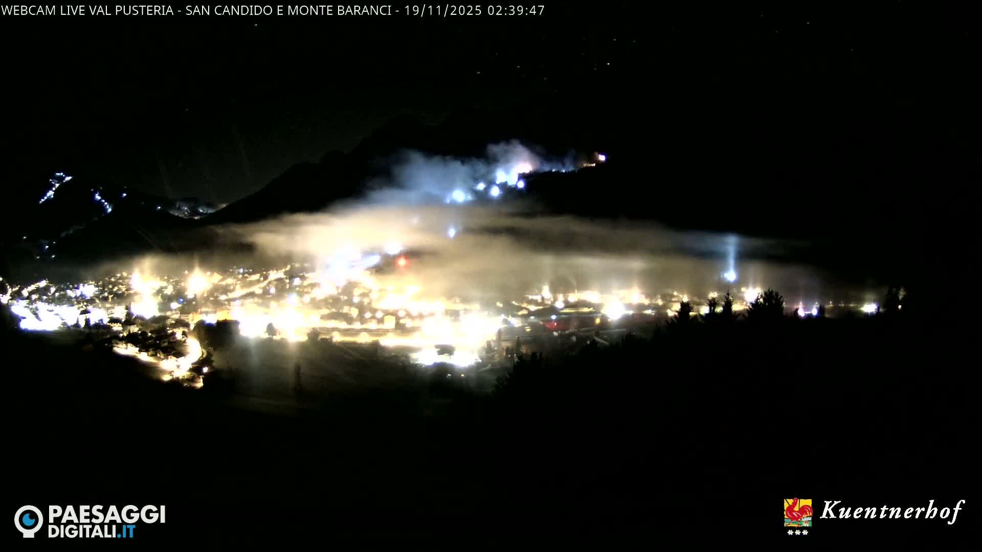 Val Pusteria (Puster Valley), San Candido (Innichen) Village & Monte Baranci Mount View Live Cam - South Tyrol (Bolzano) , Trentino-South Tyrol (Trentino-Alto Adige/Südtirol), Italy