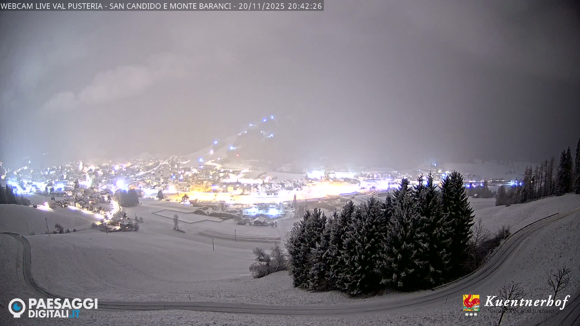 Val Pusteria (Puster Valley), San Candido (Innichen) Village & Monte Baranci Mount View Live Cam - South Tyrol (Bolzano) , Trentino-South Tyrol (Trentino-Alto Adige/Südtirol), Italy