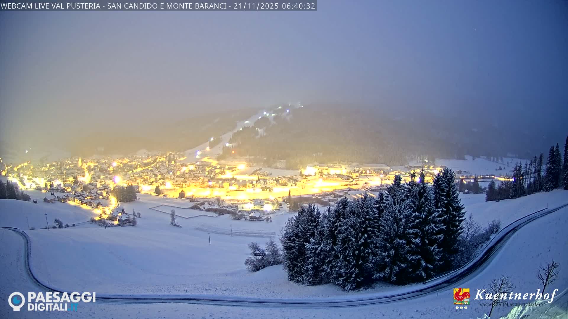 Val Pusteria (Puster Valley), San Candido (Innichen) Village & Monte Baranci Mount View Live Cam - South Tyrol (Bolzano) , Trentino-South Tyrol (Trentino-Alto Adige/Südtirol), Italy