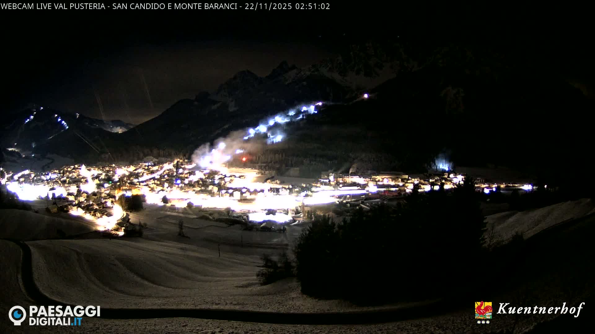 Val Pusteria (Puster Valley), San Candido (Innichen) Village & Monte Baranci Mount View Live Cam - South Tyrol (Bolzano) , Trentino-South Tyrol (Trentino-Alto Adige/Südtirol), Italy