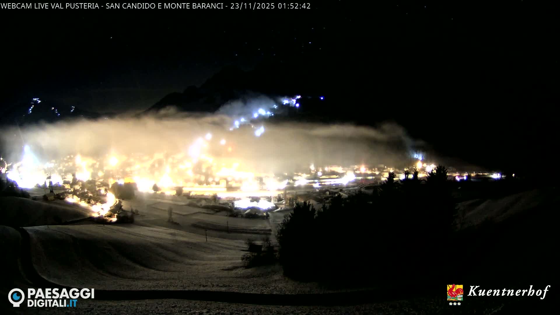 Val Pusteria (Puster Valley), San Candido (Innichen) Village & Monte Baranci Mount View Live Cam - South Tyrol (Bolzano) , Trentino-South Tyrol (Trentino-Alto Adige/Südtirol), Italy