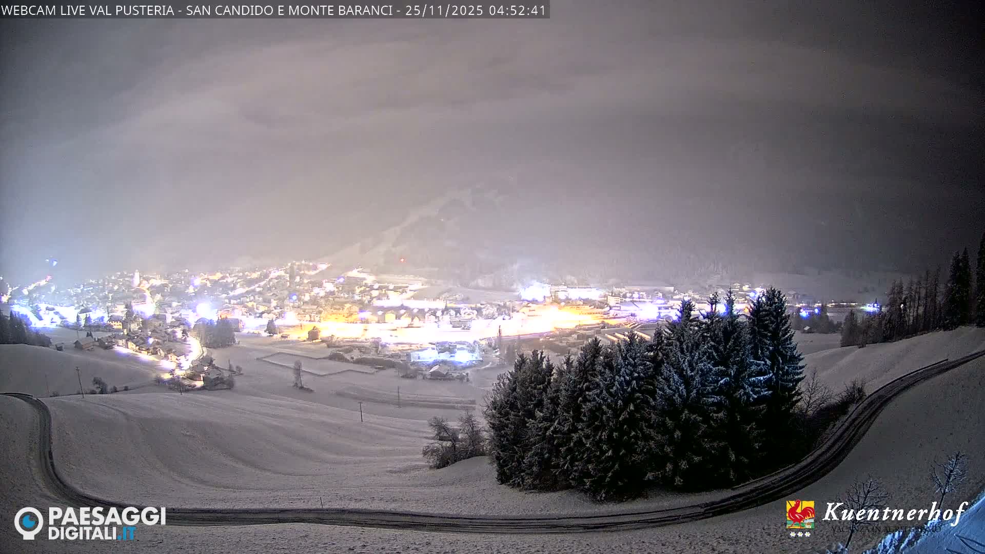 Val Pusteria (Puster Valley), San Candido (Innichen) Village & Monte Baranci Mount View Live Cam - South Tyrol (Bolzano) , Trentino-South Tyrol (Trentino-Alto Adige/Südtirol), Italy