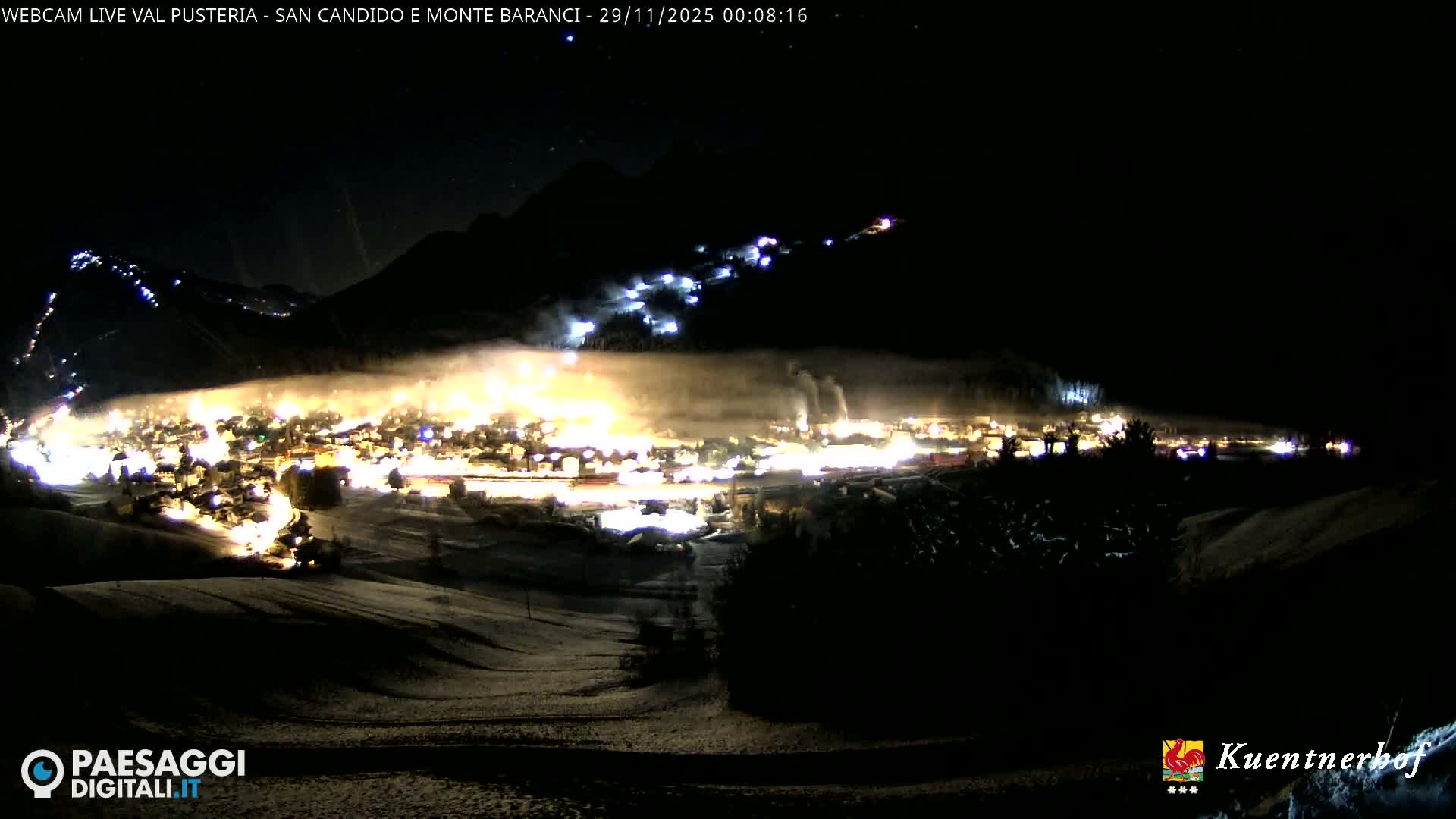 Val Pusteria (Puster Valley), San Candido (Innichen) Village & Monte Baranci Mount View Live Cam - South Tyrol (Bolzano) , Trentino-South Tyrol (Trentino-Alto Adige/Südtirol), Italy