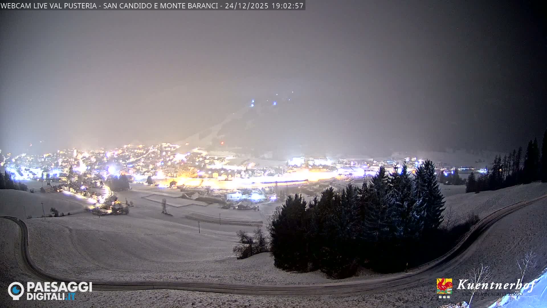 Val Pusteria (Puster Valley), San Candido (Innichen) Village & Monte Baranci Mount View Live Cam - South Tyrol (Bolzano) , Trentino-South Tyrol (Trentino-Alto Adige/Südtirol), Italy