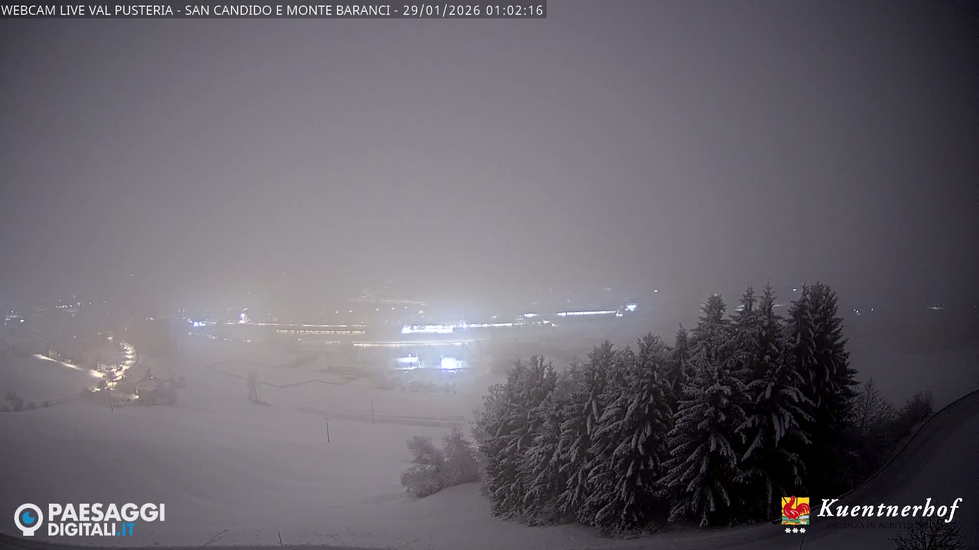 Val Pusteria (Puster Valley), San Candido (Innichen) Village & Monte Baranci Mount View Live Cam - South Tyrol (Bolzano) , Trentino-South Tyrol (Trentino-Alto Adige/Südtirol), Italy