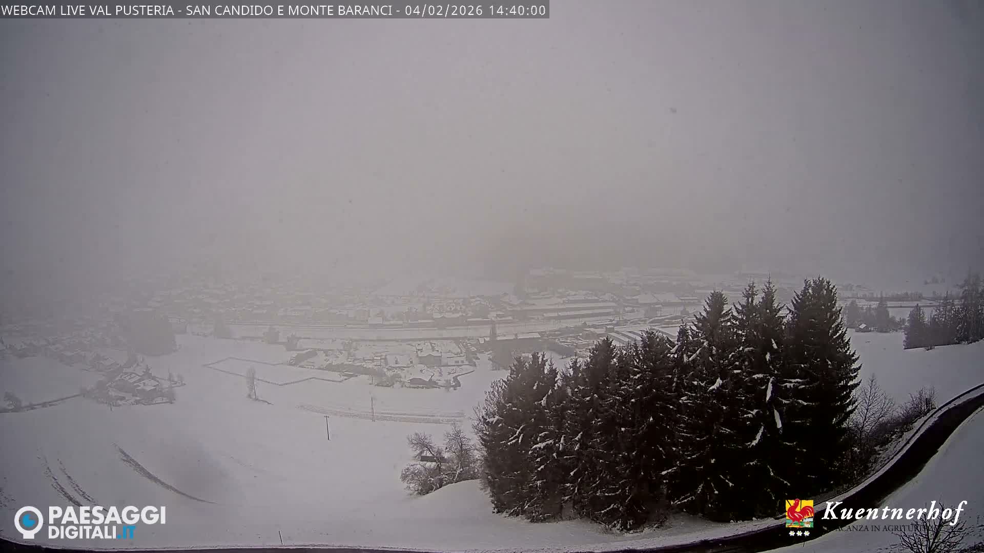 Val Pusteria (Puster Valley), San Candido (Innichen) Village & Monte Baranci Mount View Live Cam - South Tyrol (Bolzano) , Trentino-South Tyrol (Trentino-Alto Adige/Südtirol), Italy