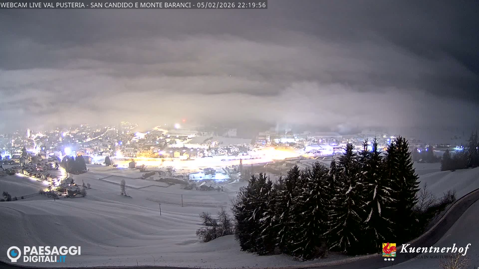 Val Pusteria (Puster Valley), San Candido (Innichen) Village & Monte Baranci Mount View Live Cam - South Tyrol (Bolzano) , Trentino-South Tyrol (Trentino-Alto Adige/Südtirol), Italy