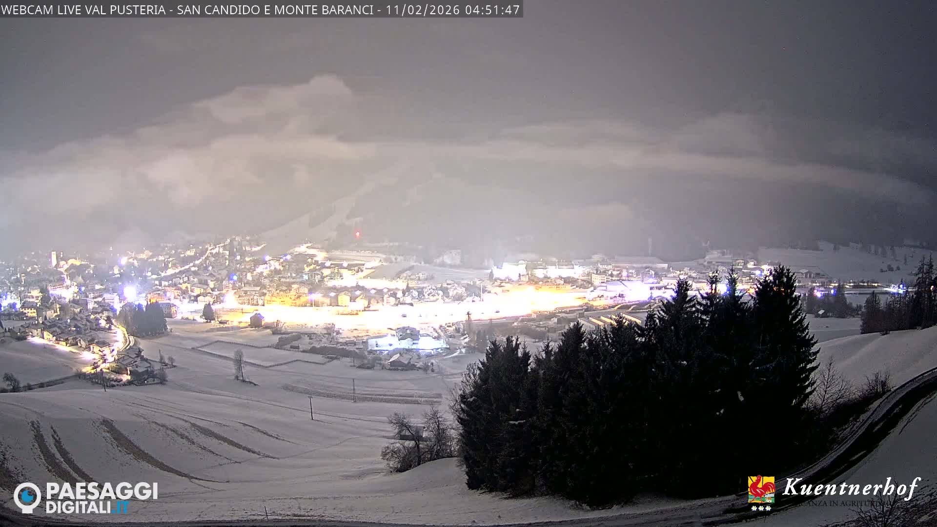Val Pusteria (Puster Valley), San Candido (Innichen) Village & Monte Baranci Mount View Live Cam - South Tyrol (Bolzano) , Trentino-South Tyrol (Trentino-Alto Adige/Südtirol), Italy