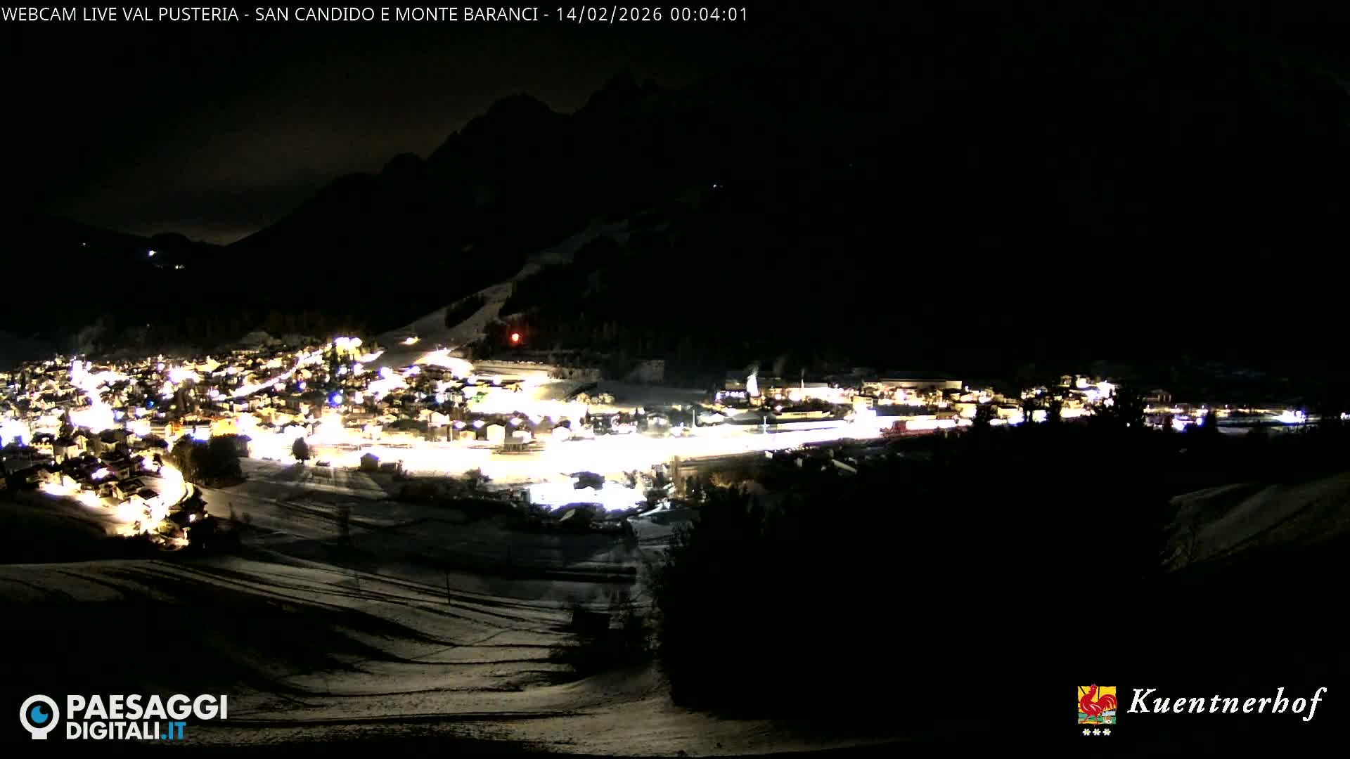 Val Pusteria (Puster Valley), San Candido (Innichen) Village & Monte Baranci Mount View Live Cam - South Tyrol (Bolzano) , Trentino-South Tyrol (Trentino-Alto Adige/Südtirol), Italy