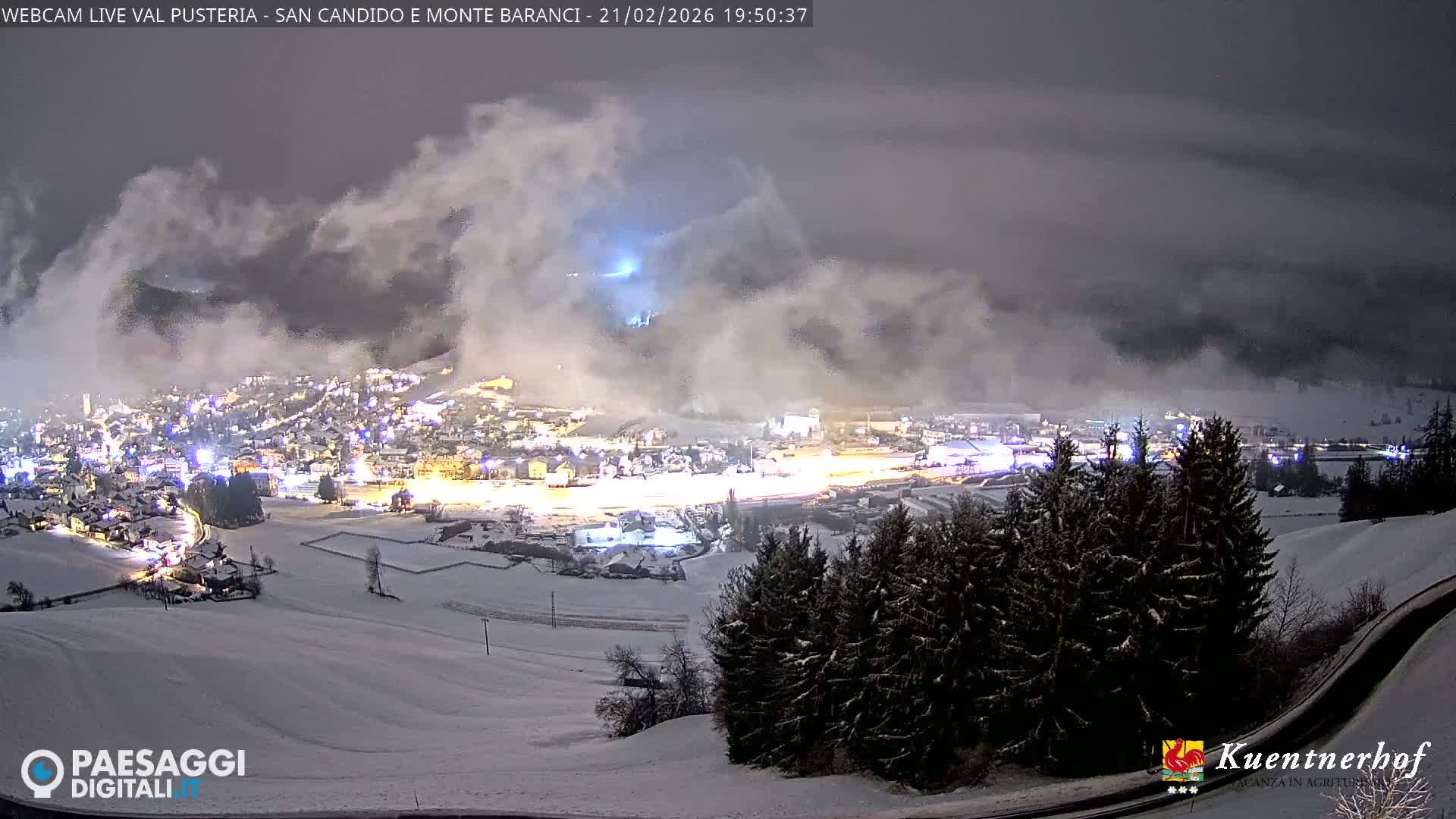 Val Pusteria (Puster Valley), San Candido (Innichen) Village & Monte Baranci Mount View Live Cam - South Tyrol (Bolzano) , Trentino-South Tyrol (Trentino-Alto Adige/Südtirol), Italy