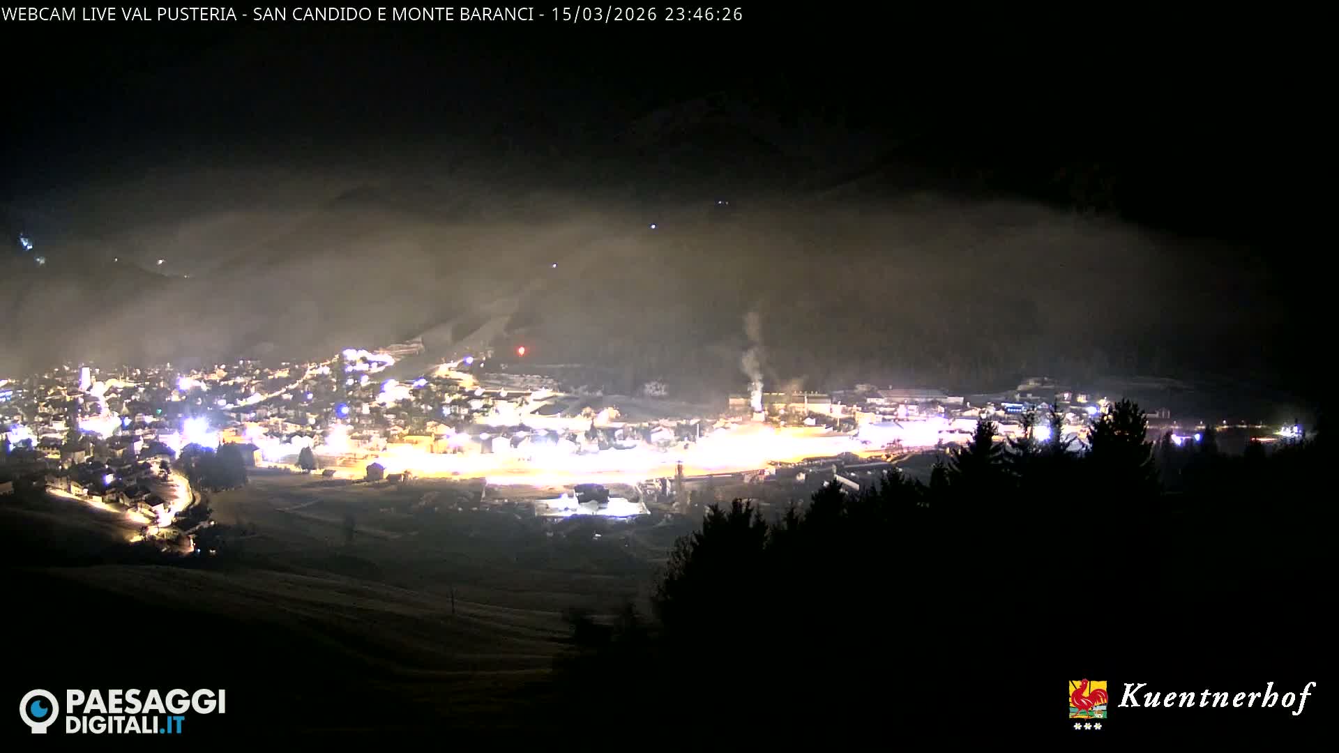 Val Pusteria (Puster Valley), San Candido (Innichen) Village & Monte Baranci Mount View Live Cam - South Tyrol (Bolzano) , Trentino-South Tyrol (Trentino-Alto Adige/Südtirol), Italy