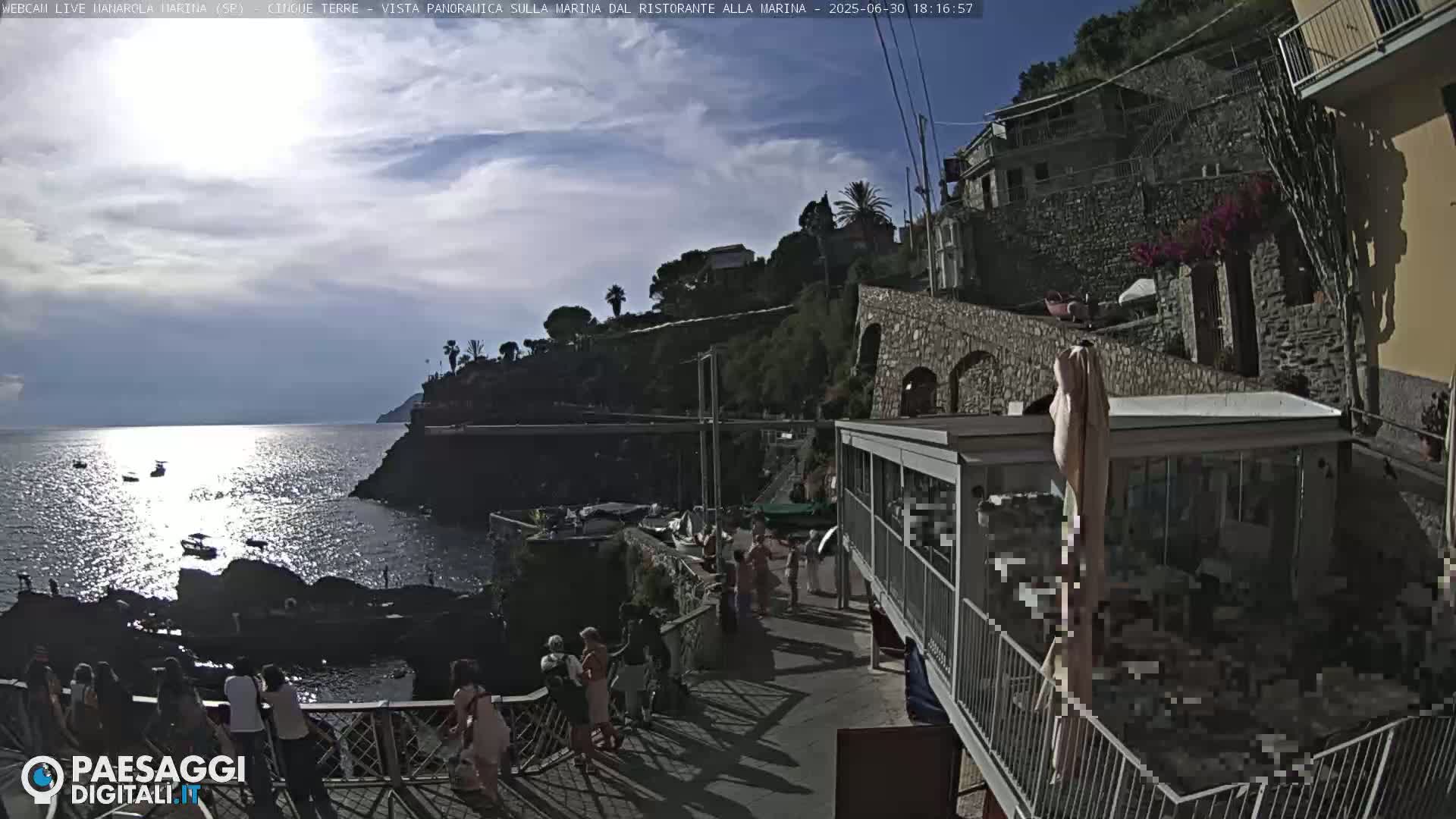Cinque Terre, Manarola Village Marina & Coast Live Cam - La Spezia, Liguria, Italy