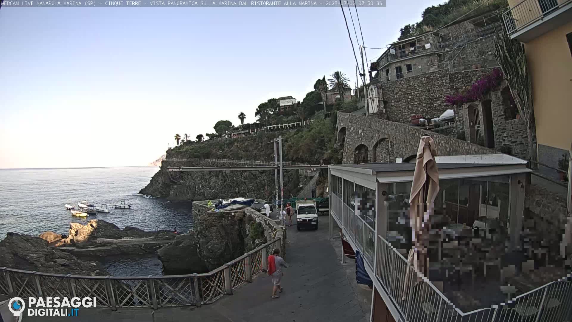 Cinque Terre, Manarola Village Marina & Coast Live Cam - La Spezia, Liguria, Italy