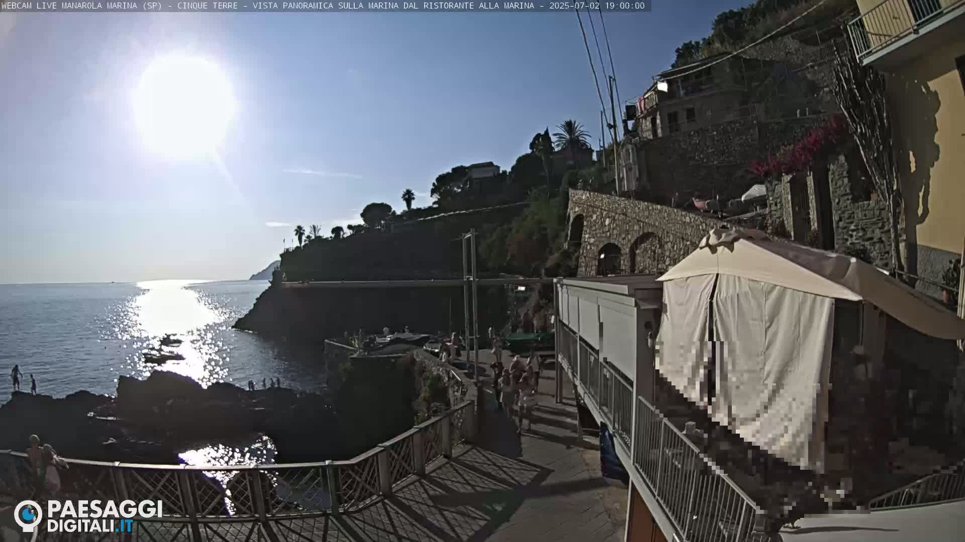Cinque Terre, Manarola Village Marina & Coast Live Cam - La Spezia, Liguria, Italy
