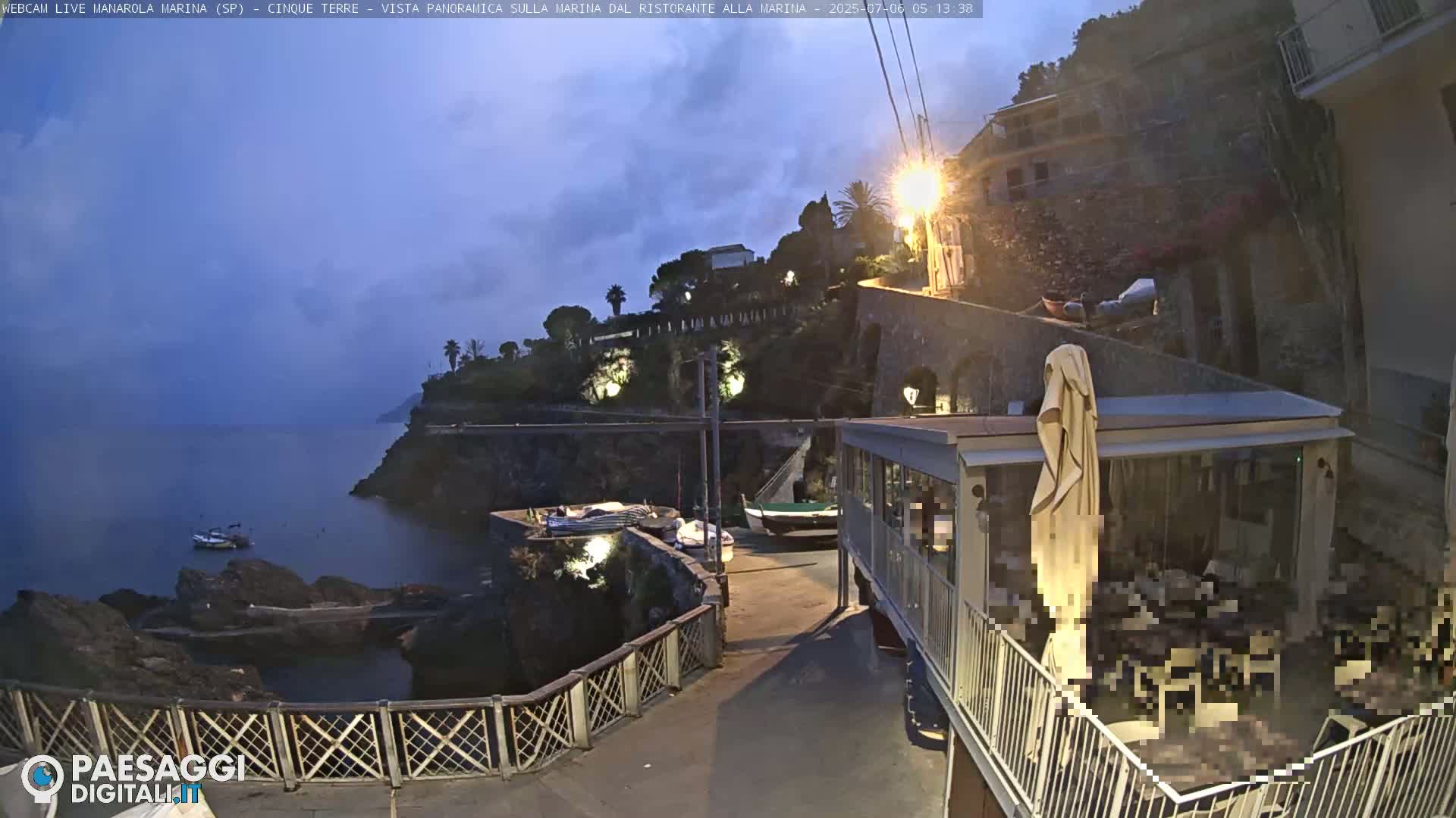 Cinque Terre, Manarola Village Marina & Coast Live Cam - La Spezia, Liguria, Italy