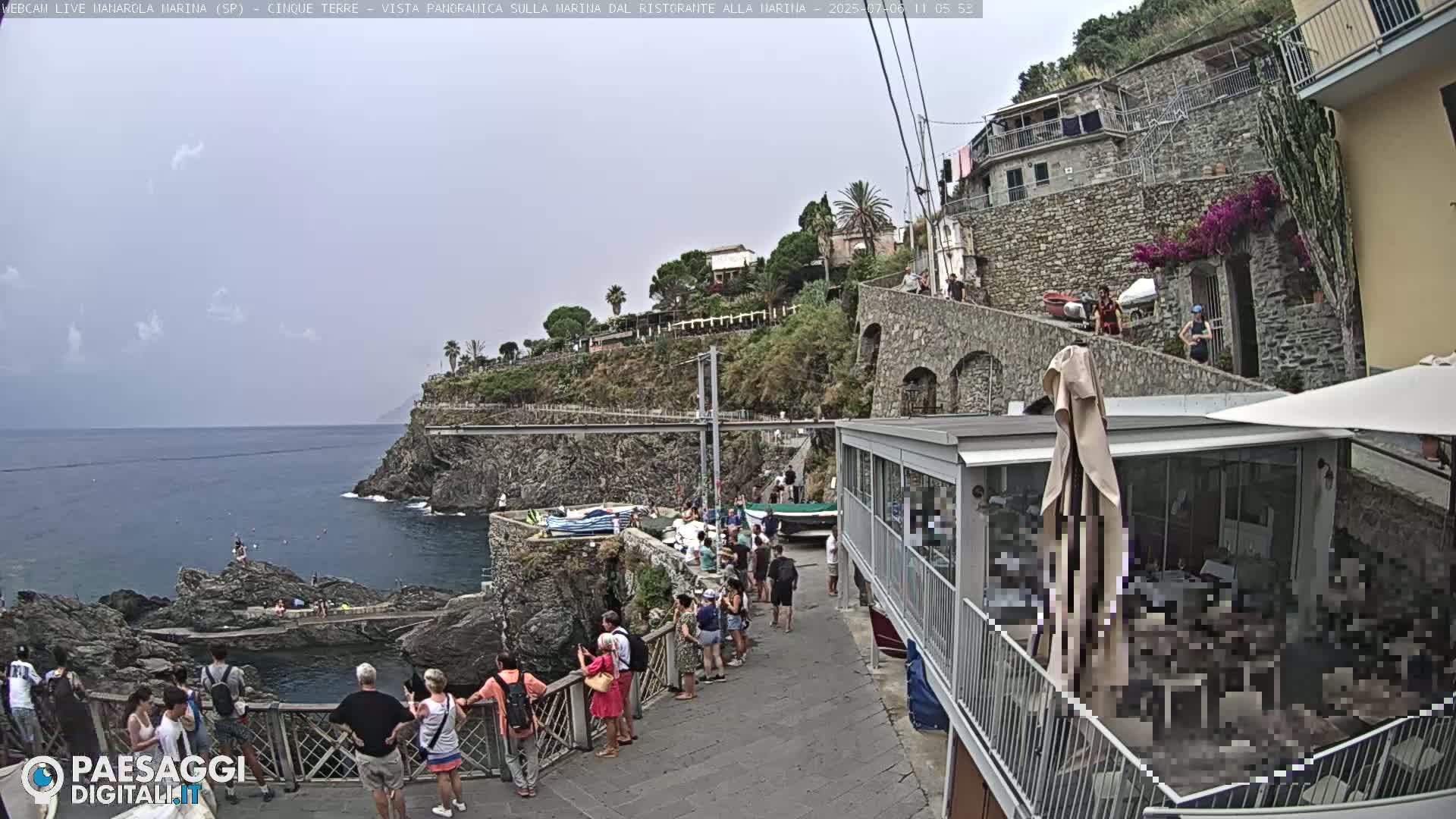 Cinque Terre, Manarola Village Marina & Coast Live Cam - La Spezia, Liguria, Italy