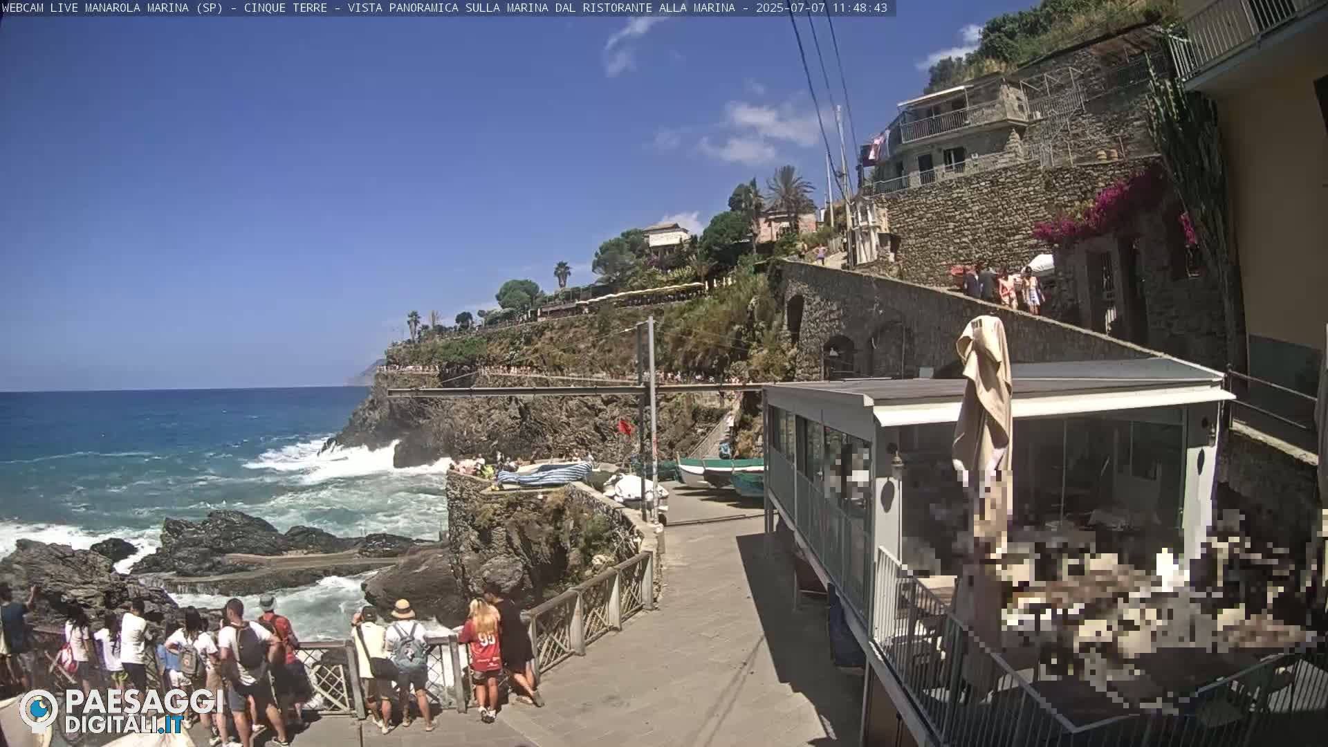 Cinque Terre, Manarola Village Marina & Coast Live Cam - La Spezia, Liguria, Italy