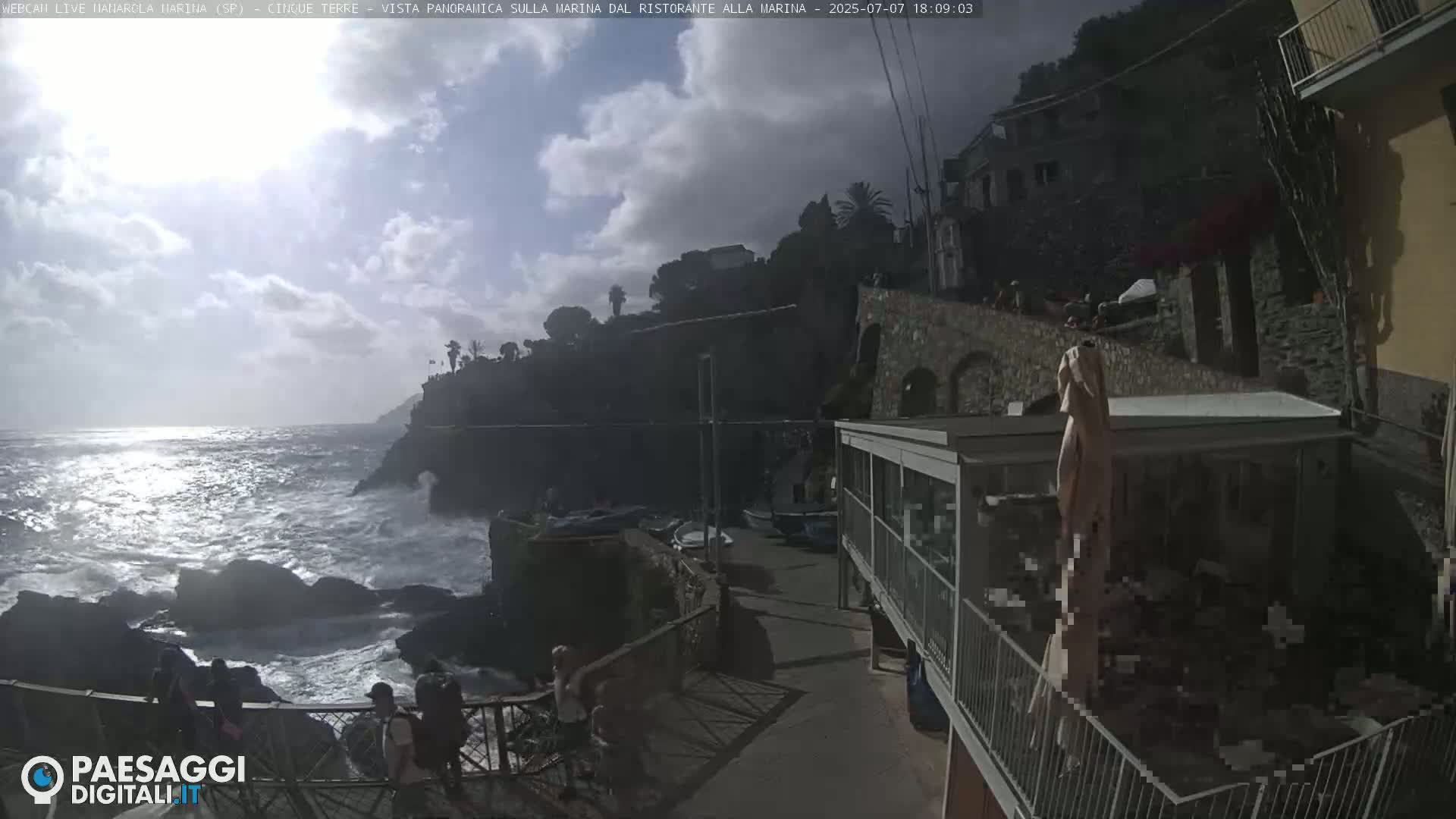 Cinque Terre, Manarola Village Marina & Coast Live Cam - La Spezia, Liguria, Italy