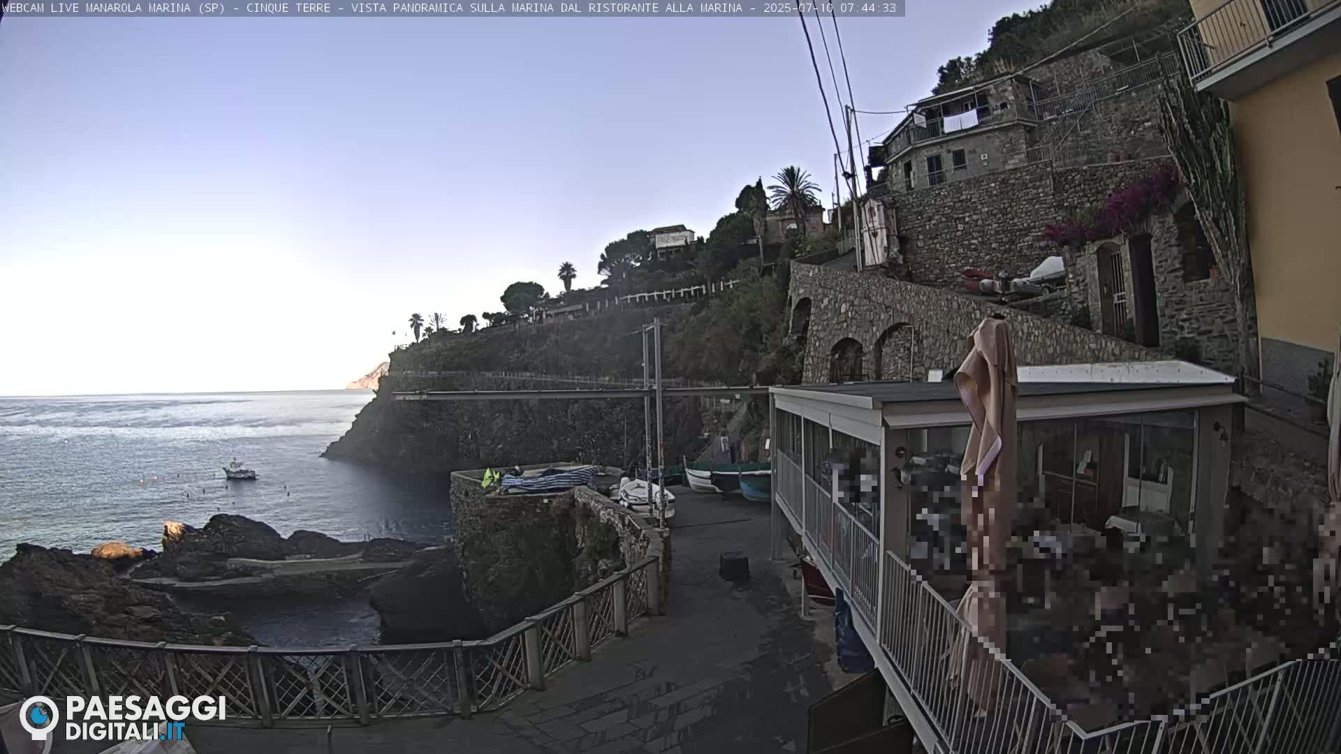 Cinque Terre, Manarola Village Marina & Coast Live Cam - La Spezia, Liguria, Italy