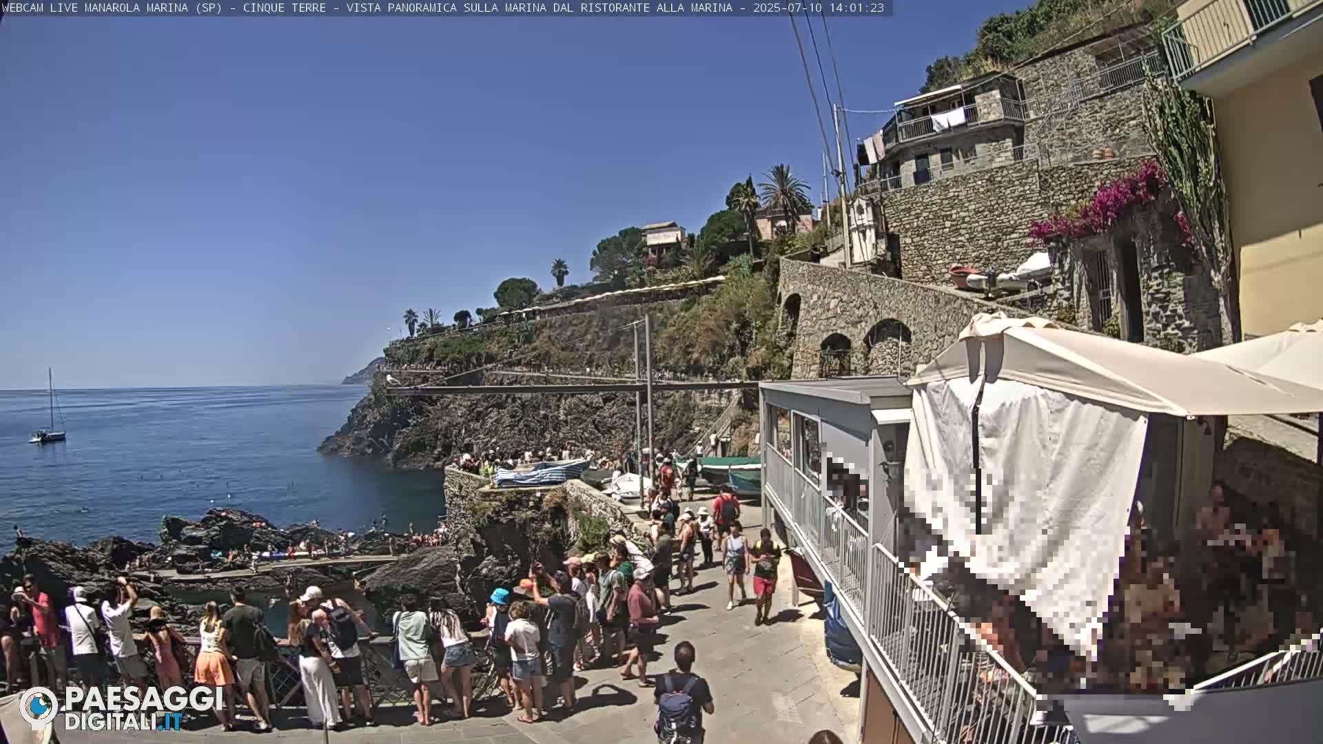 Cinque Terre, Manarola Village Marina & Coast Live Cam - La Spezia, Liguria, Italy