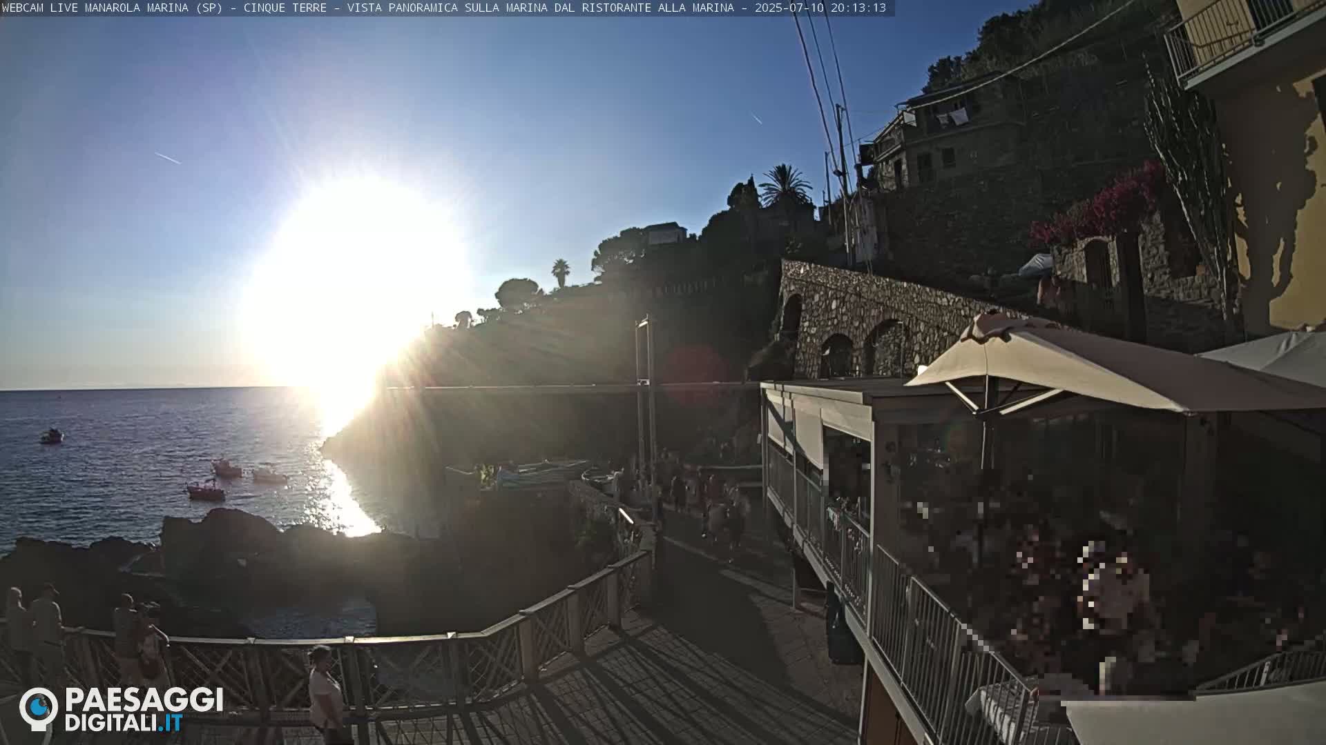 Cinque Terre, Manarola Village Marina & Coast Live Cam - La Spezia, Liguria, Italy