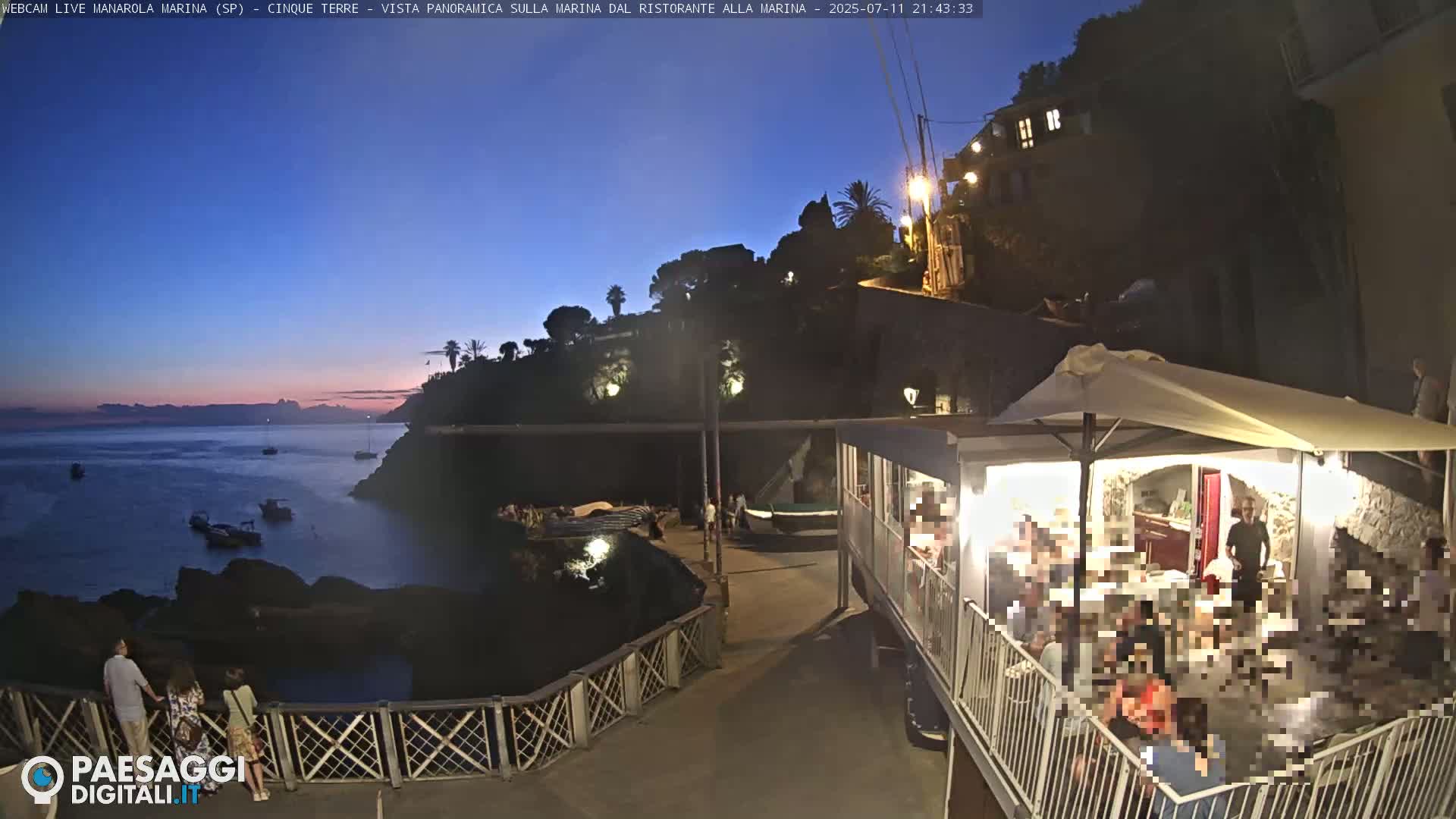 Cinque Terre, Manarola Village Marina & Coast Live Cam - La Spezia, Liguria, Italy