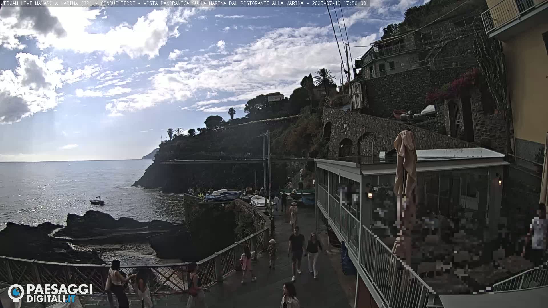 Cinque Terre, Manarola Village Marina & Coast Live Cam - La Spezia, Liguria, Italy
